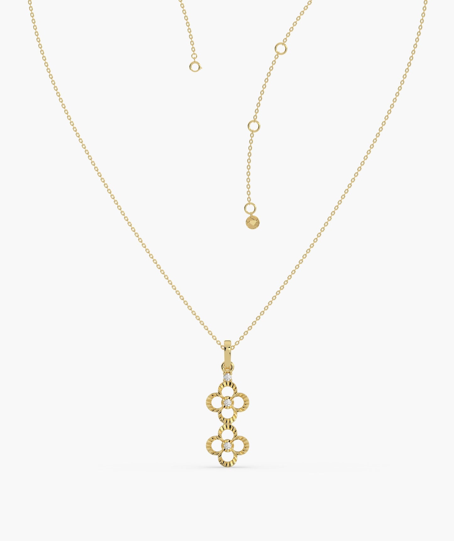 Floral Cascade Gold Necklace