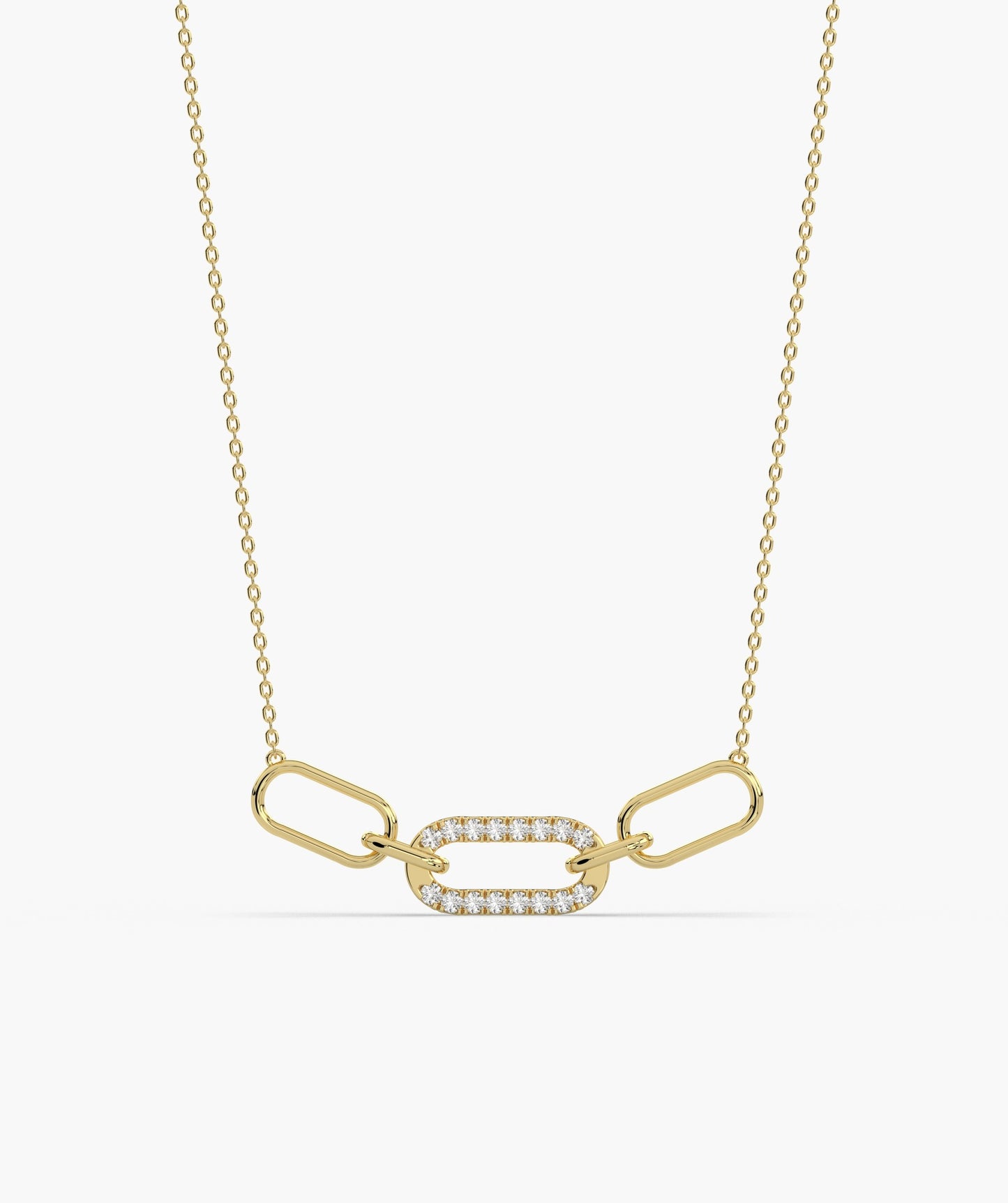 Diamond Link 14K Gold Necklace