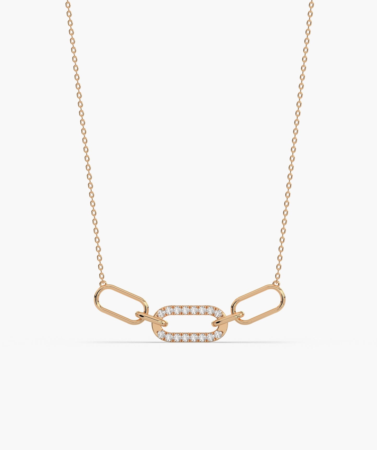 Diamond Link 14K Gold Necklace