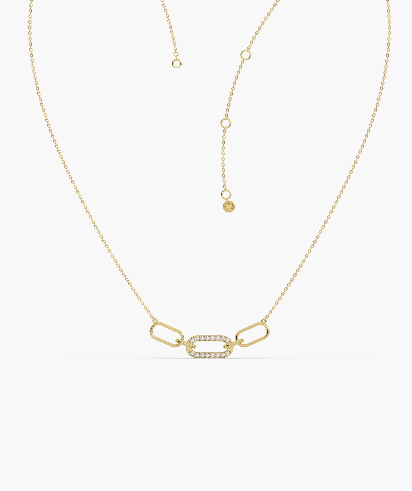 Diamond Link 14K Gold Necklace