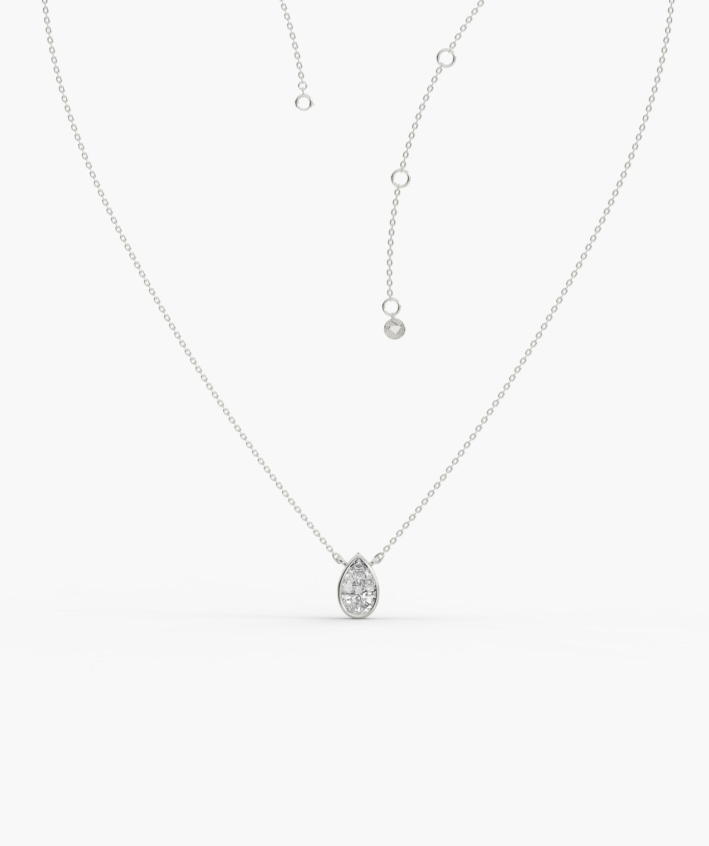 Pear Diamond Pendant Necklace