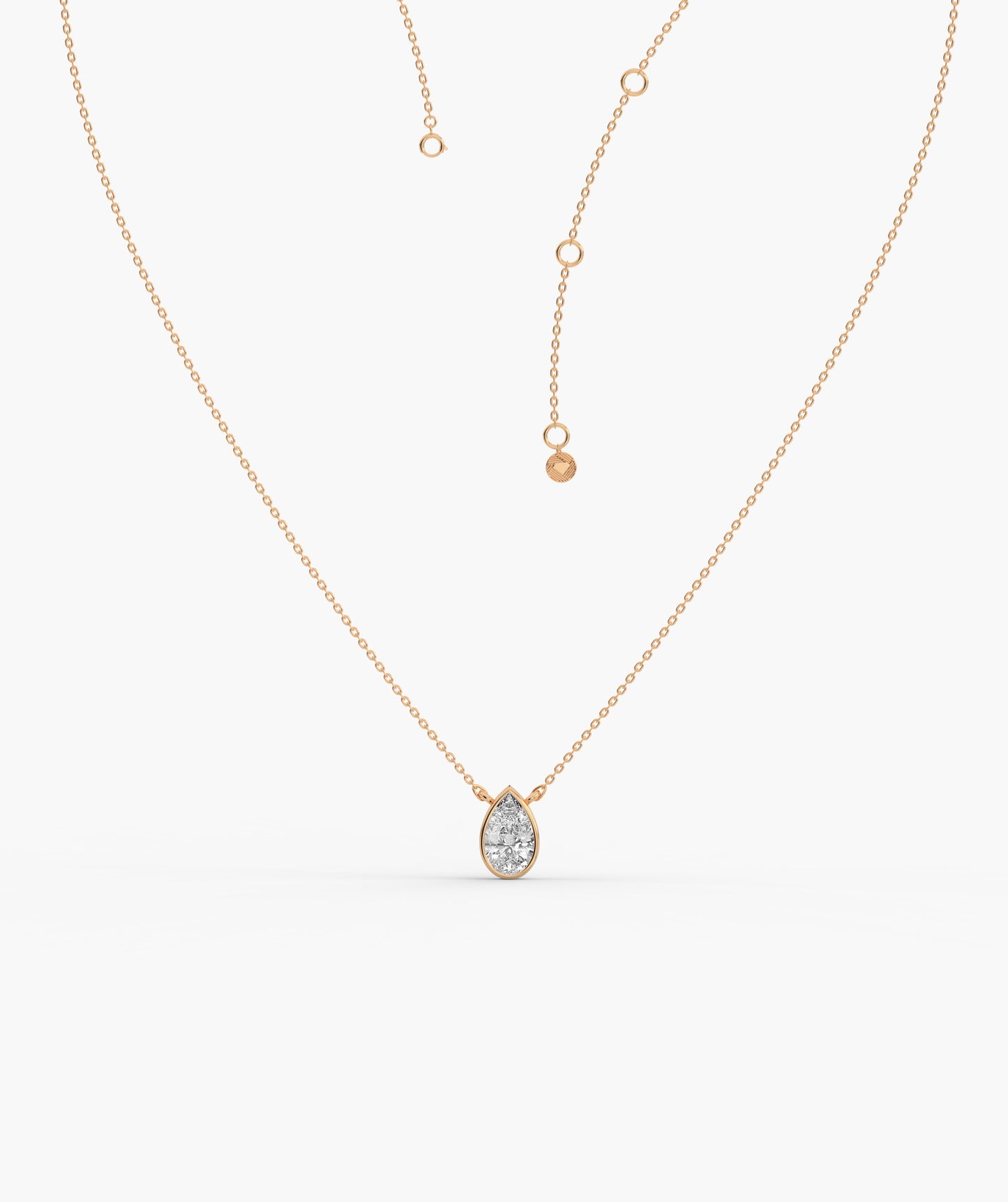 Pear Diamond Pendant Necklace