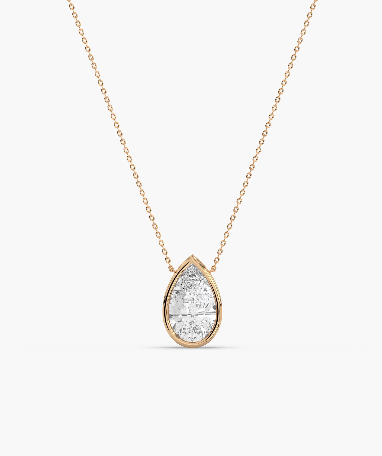 Pear Diamond Pendant Necklace