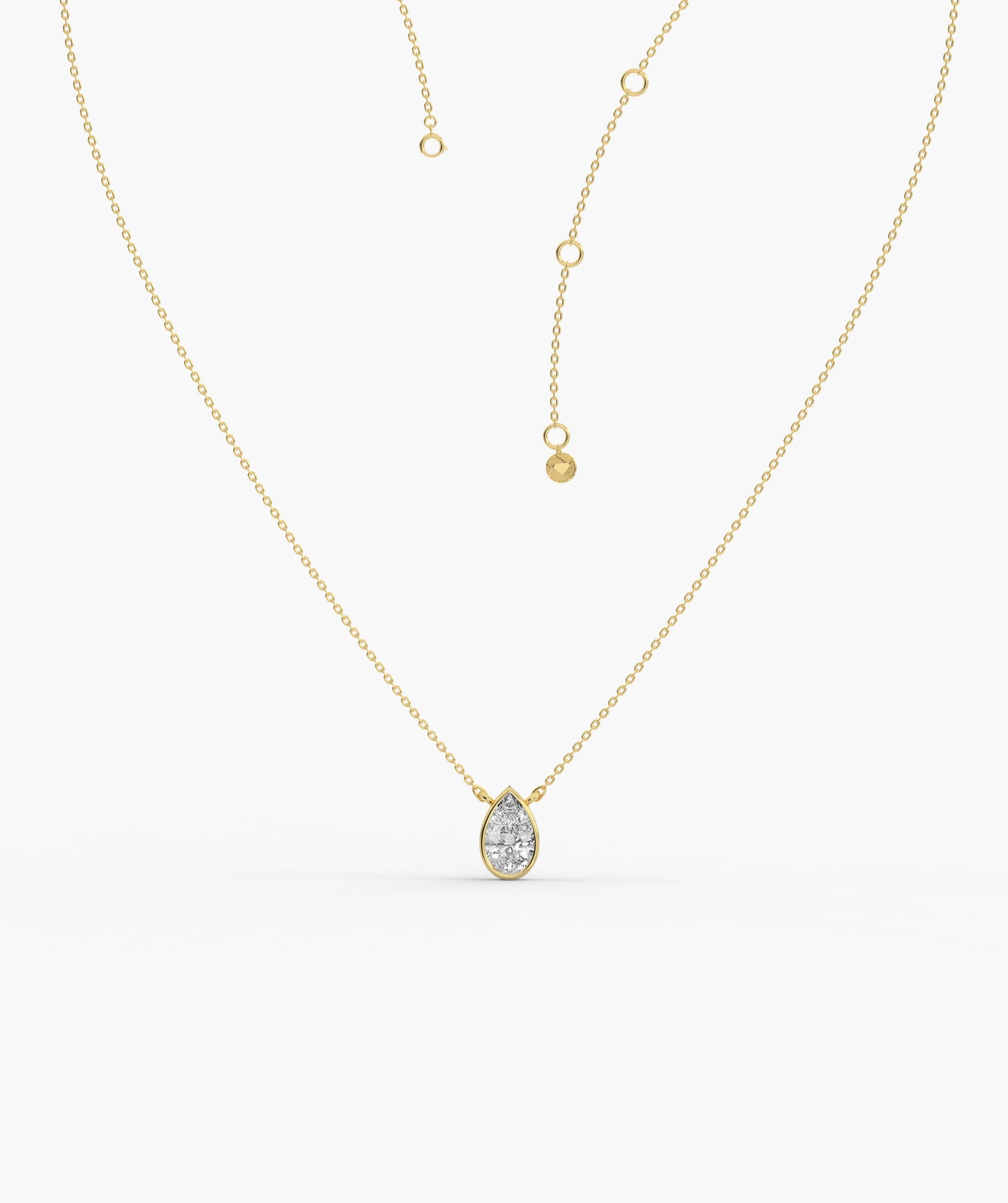 Pear Diamond Pendant Necklace