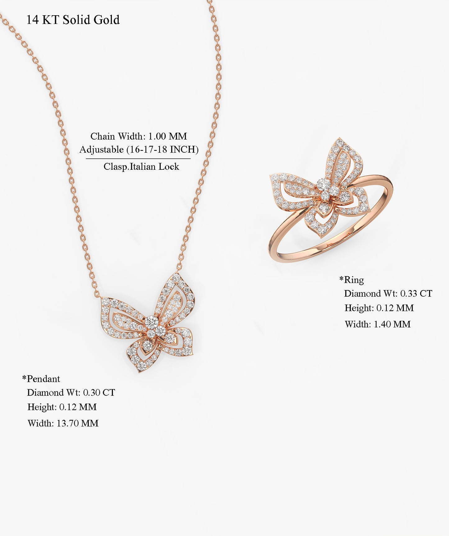 Butterfly Diamond Set