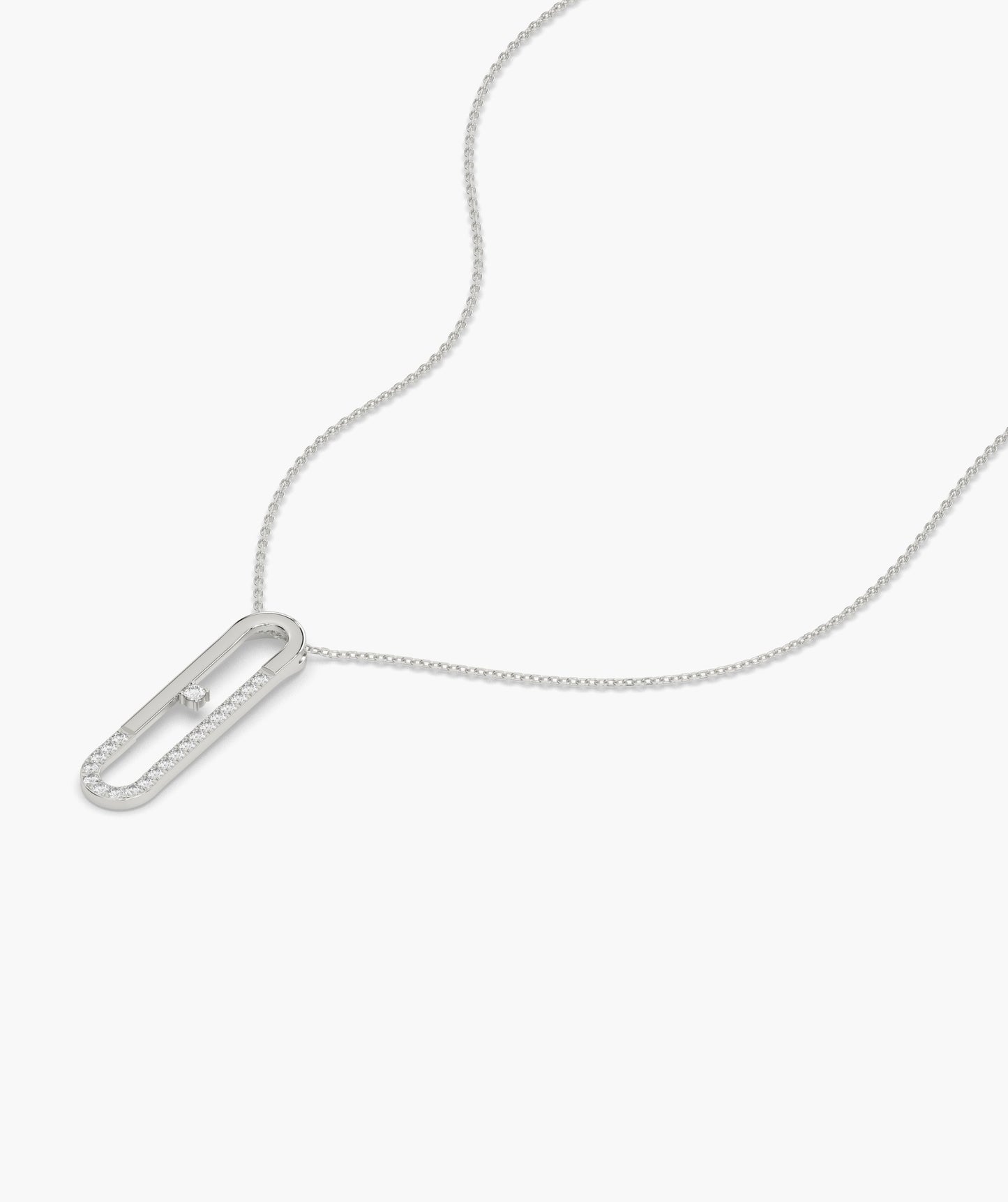 Minimalist Diamond Clip Pendant