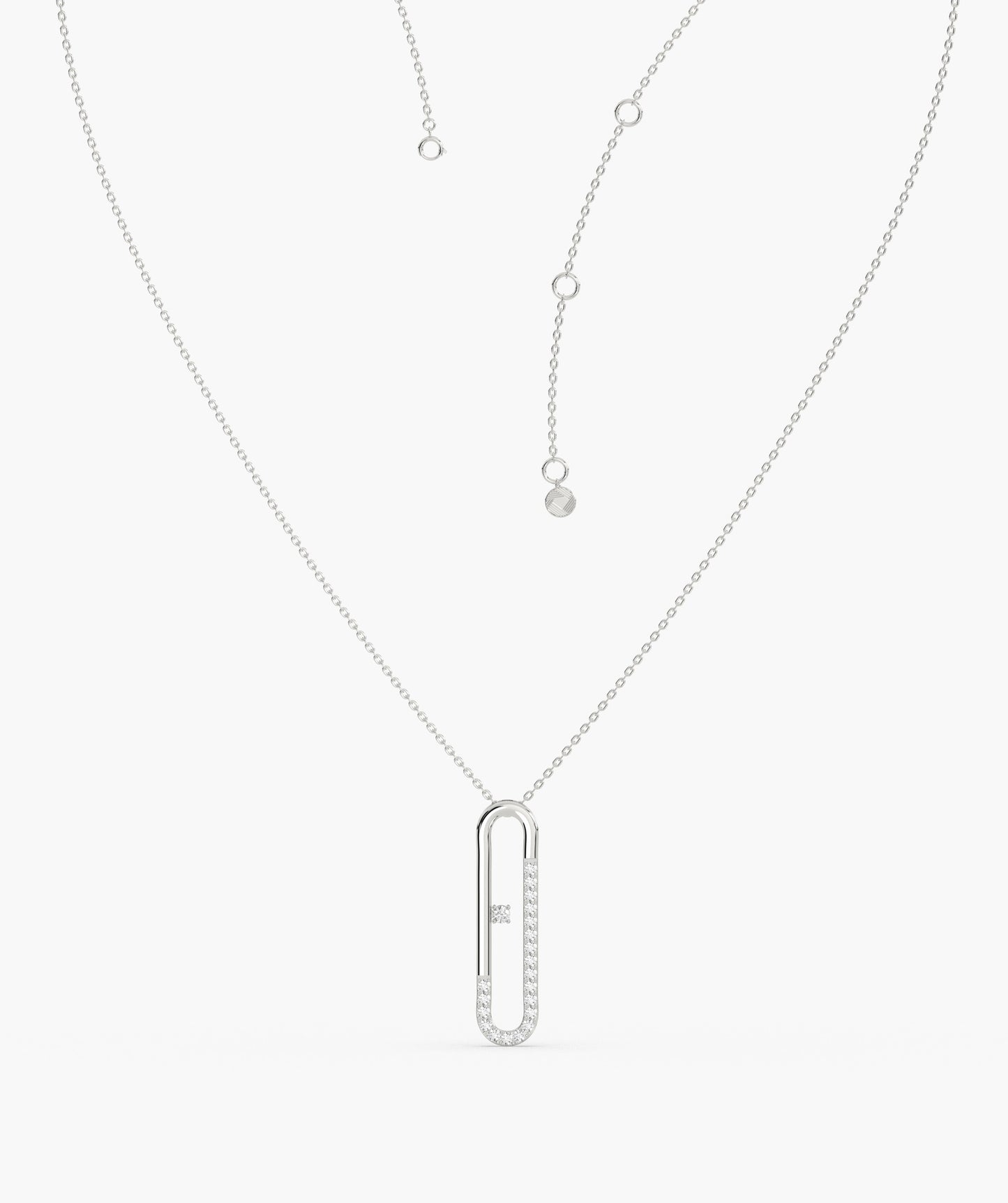 Minimalist Diamond Clip Pendant