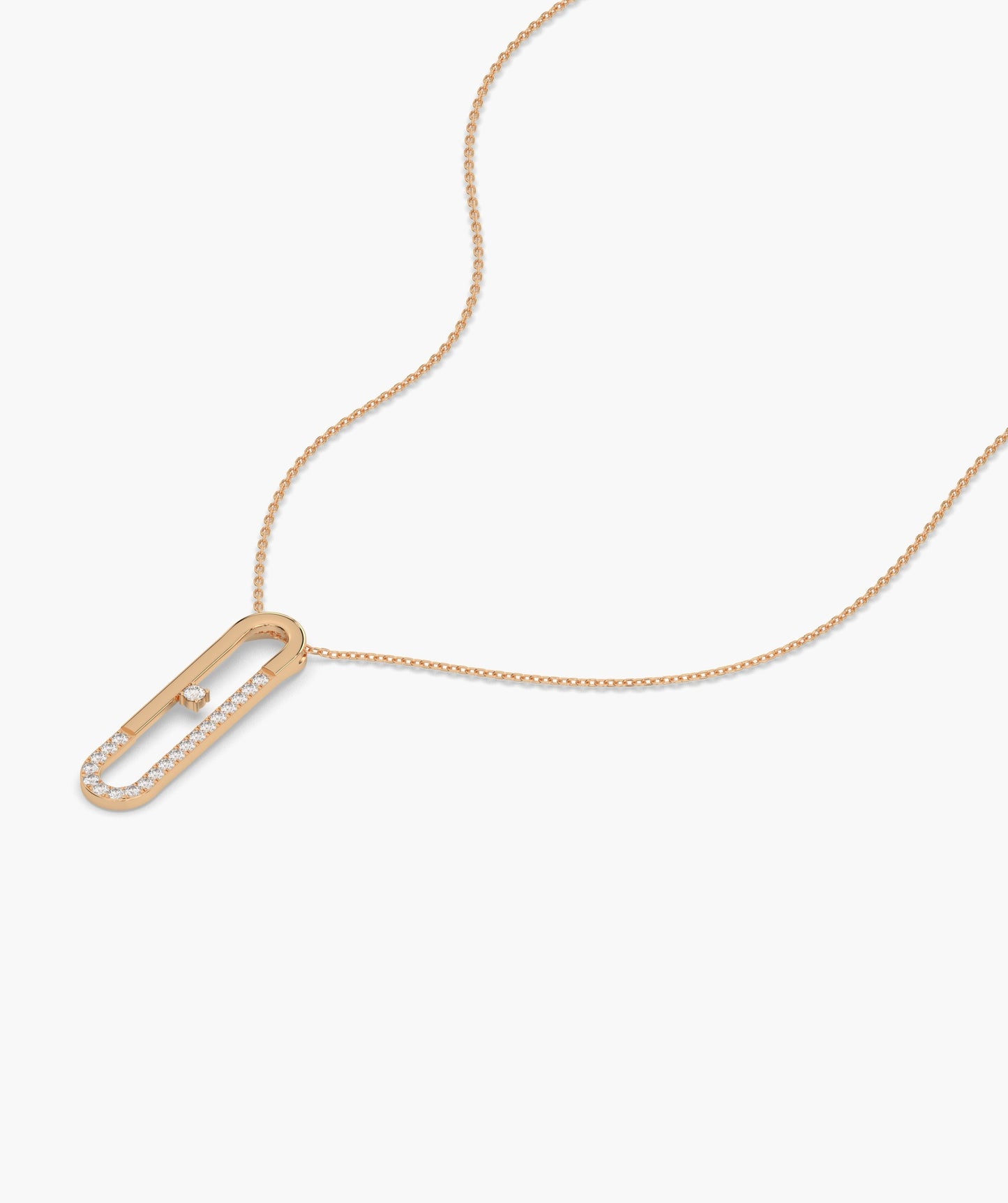 Minimalist Diamond Clip Pendant