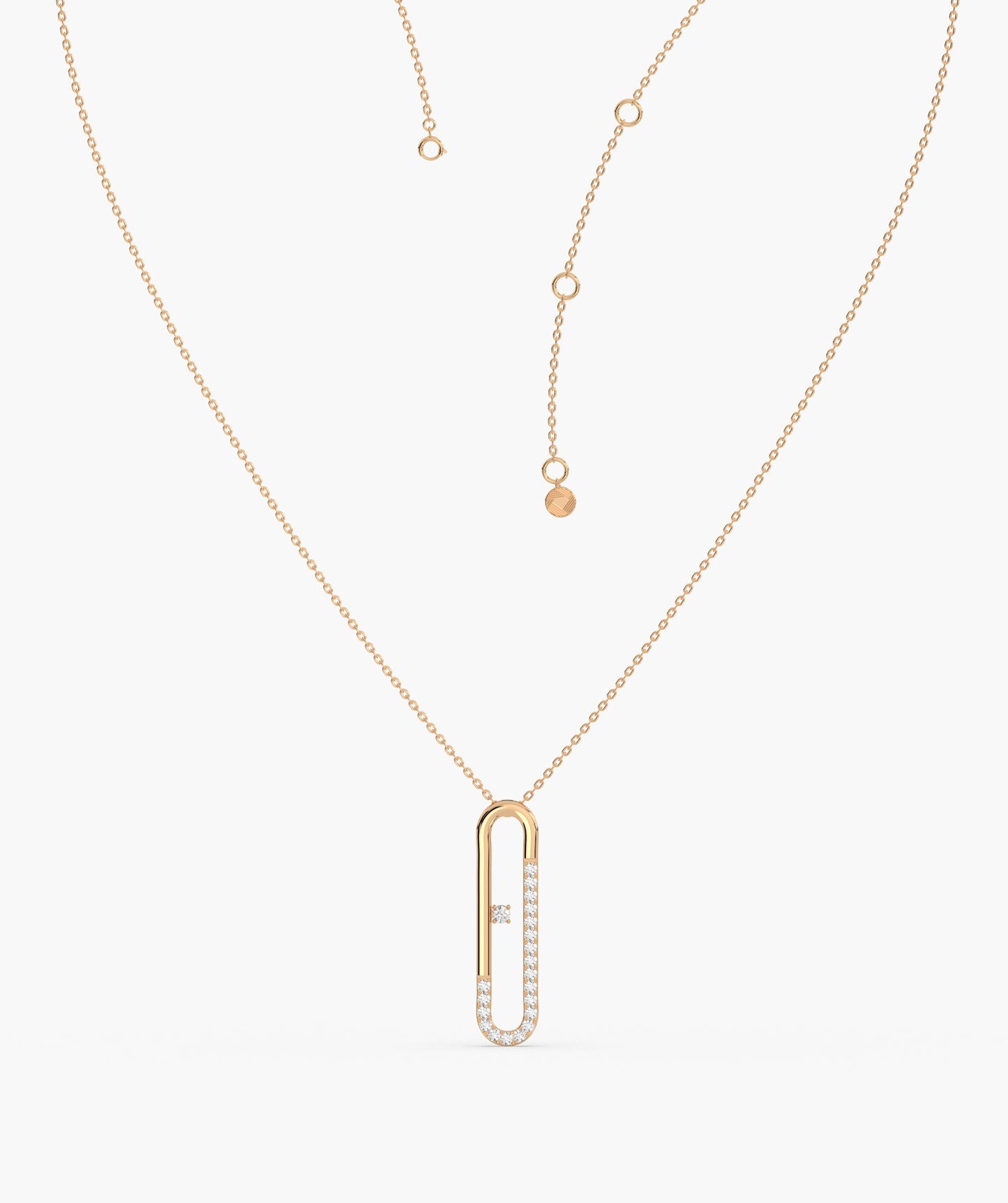 Minimalist Diamond Clip Pendant