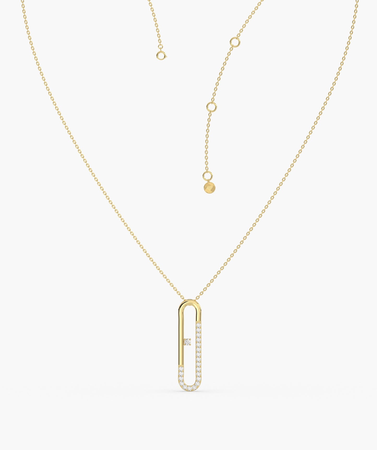 Minimalist Diamond Clip Pendant