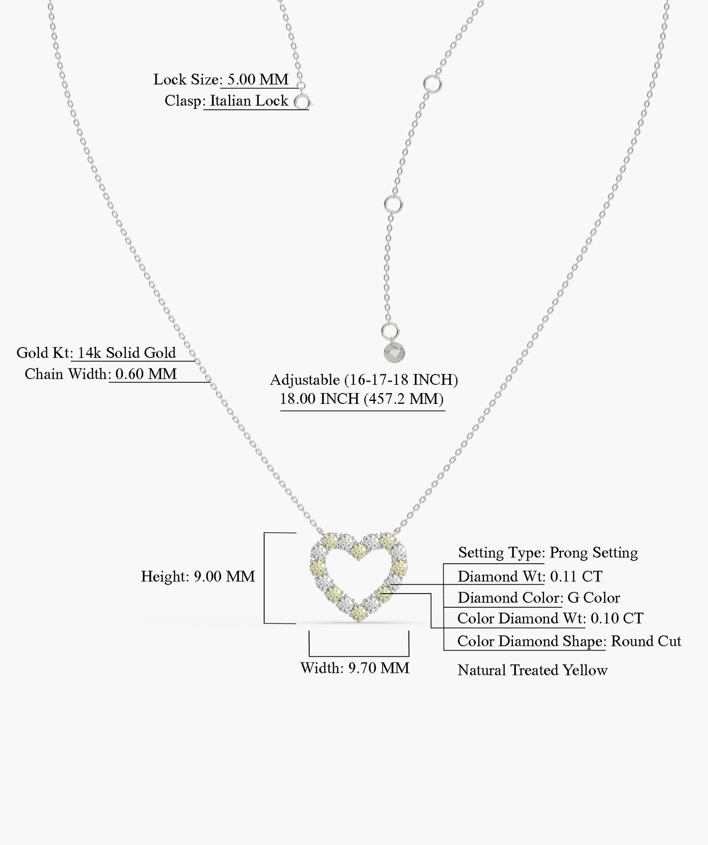 Sparkling Affection Heart Necklace