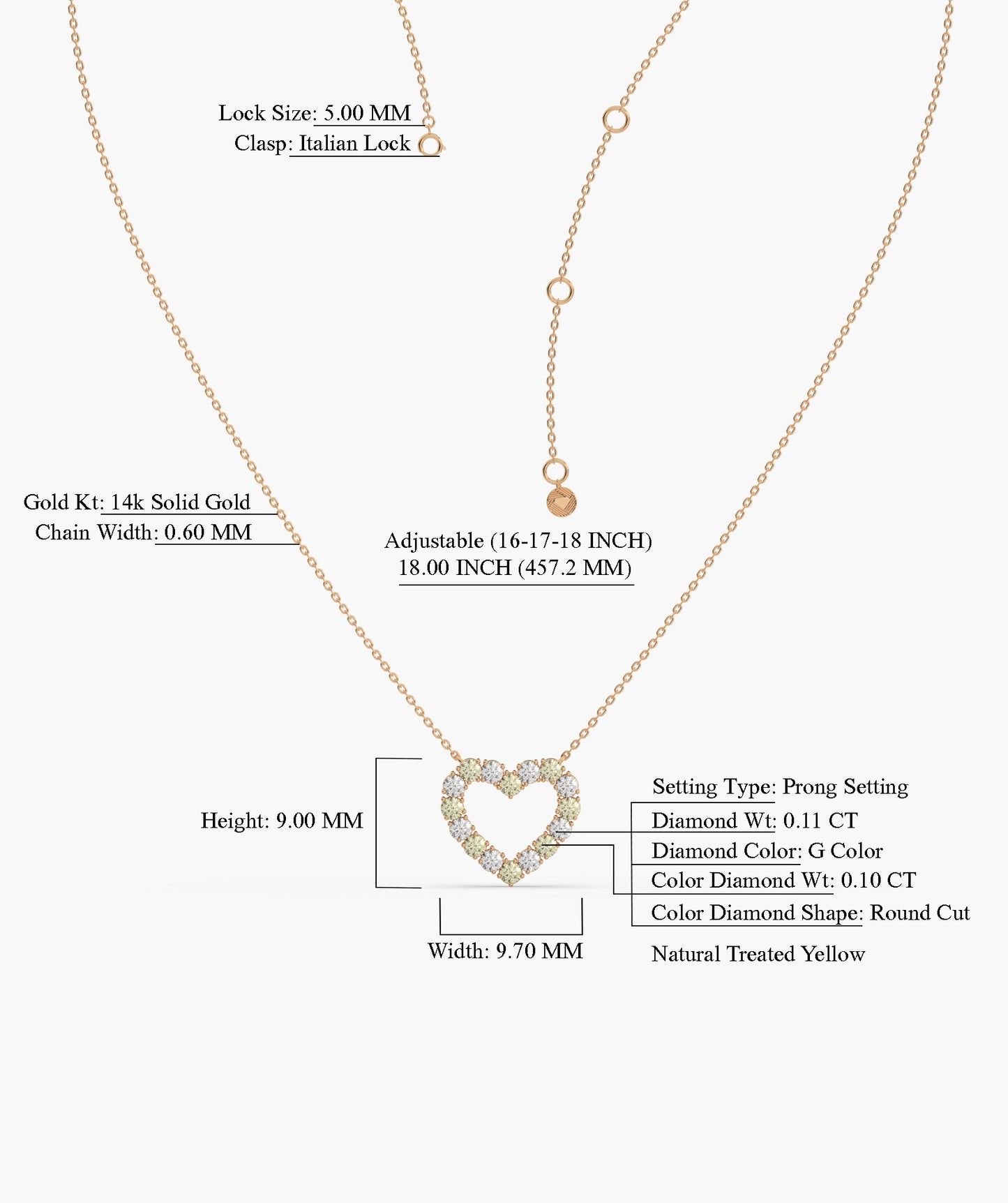 Sparkling Affection Heart Necklace