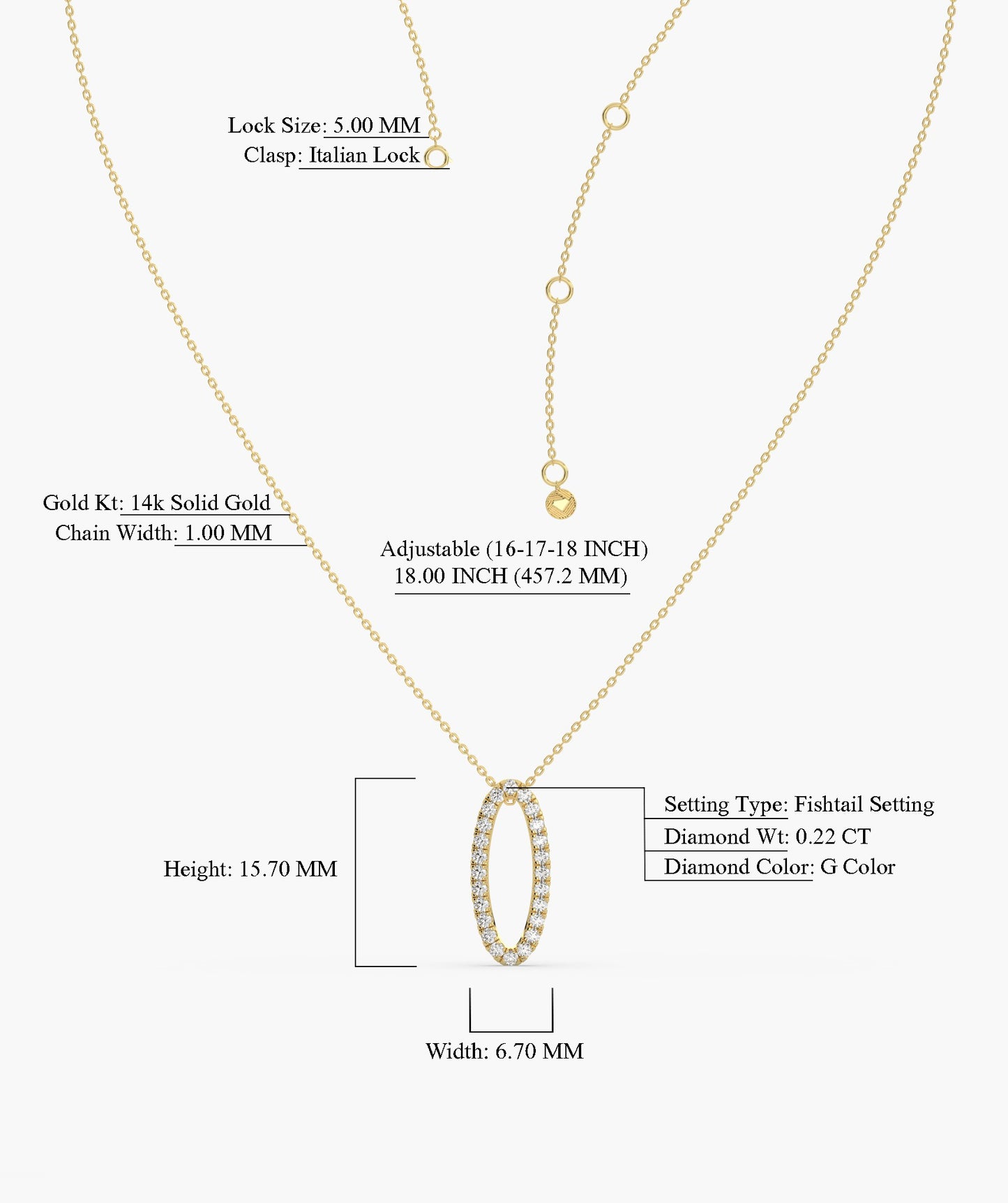 Luminous Circle Diamond Necklace