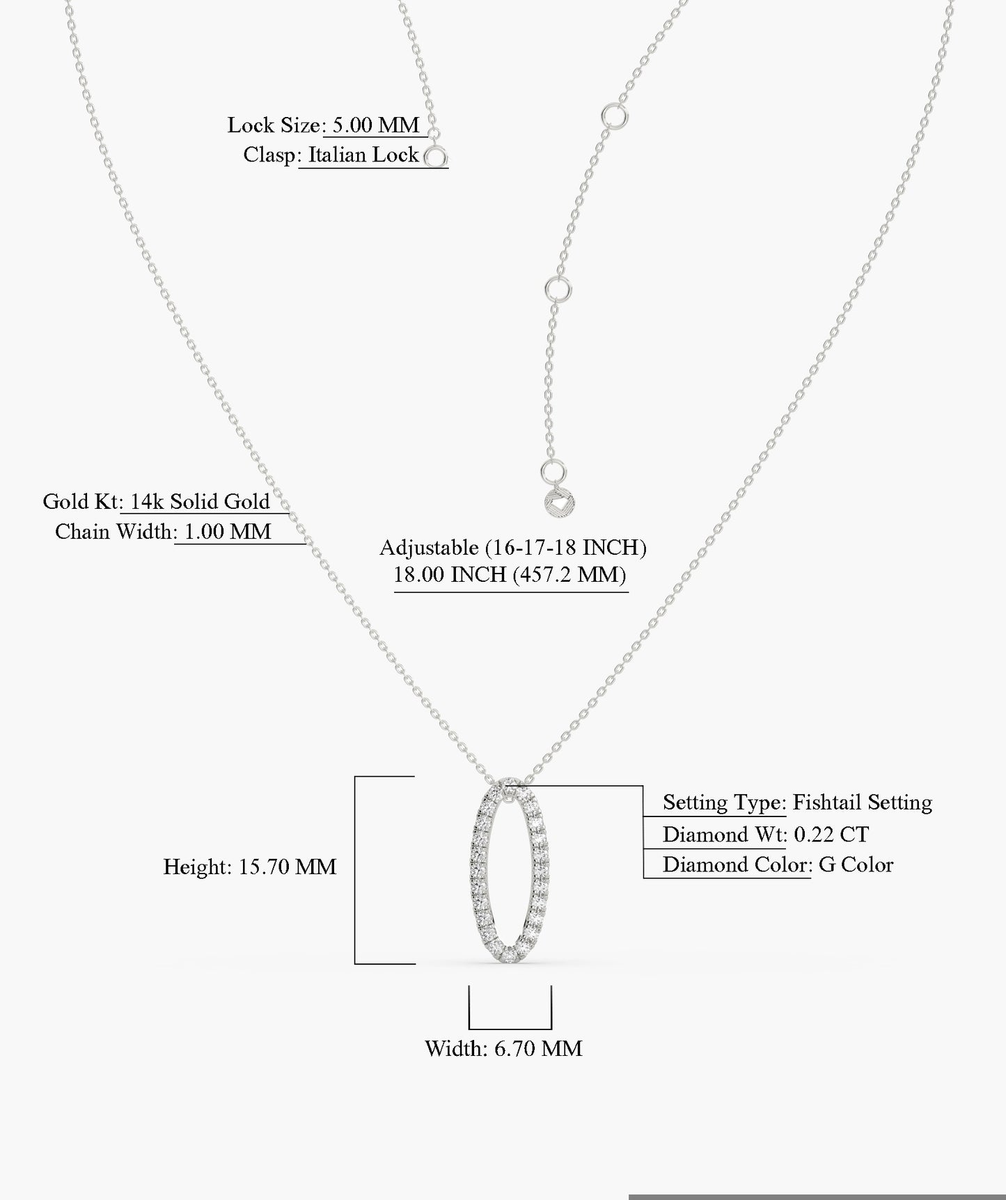 Luminous Circle Diamond Necklace