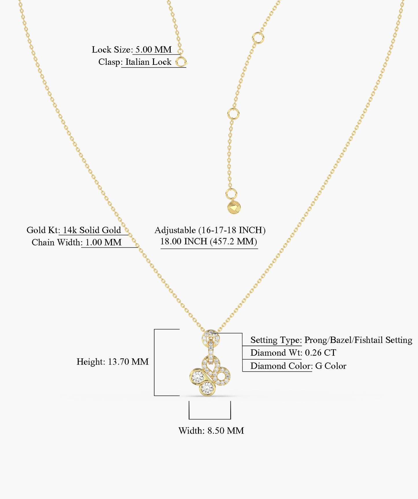 Infinite Circles Diamond Pendant