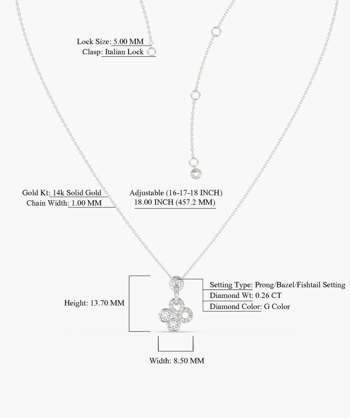 Infinite Circles Diamond Pendant
