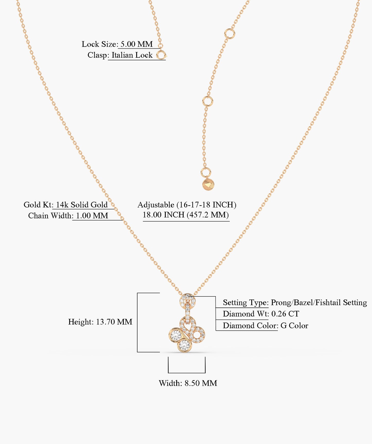 Infinite Circles Diamond Pendant