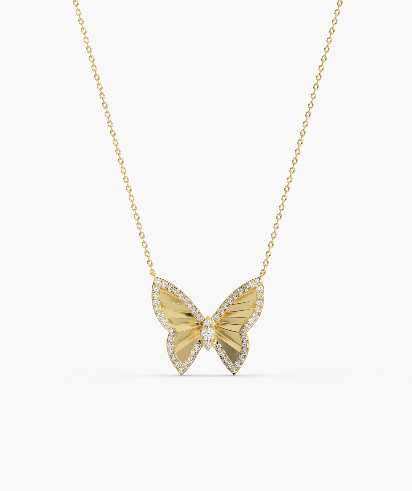 Gleaming Butterfly Charm Necklace