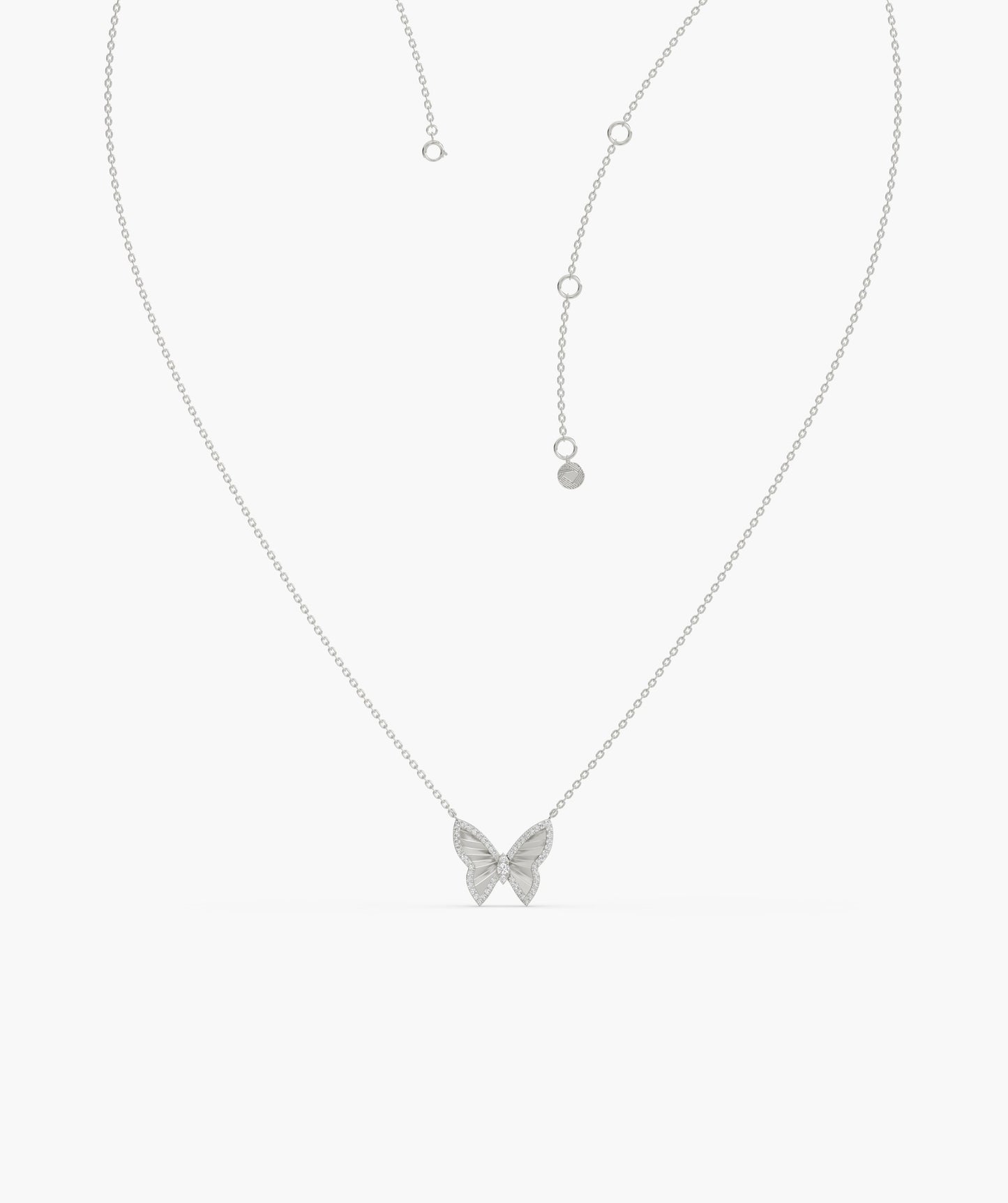 Gleaming Butterfly Charm Necklace