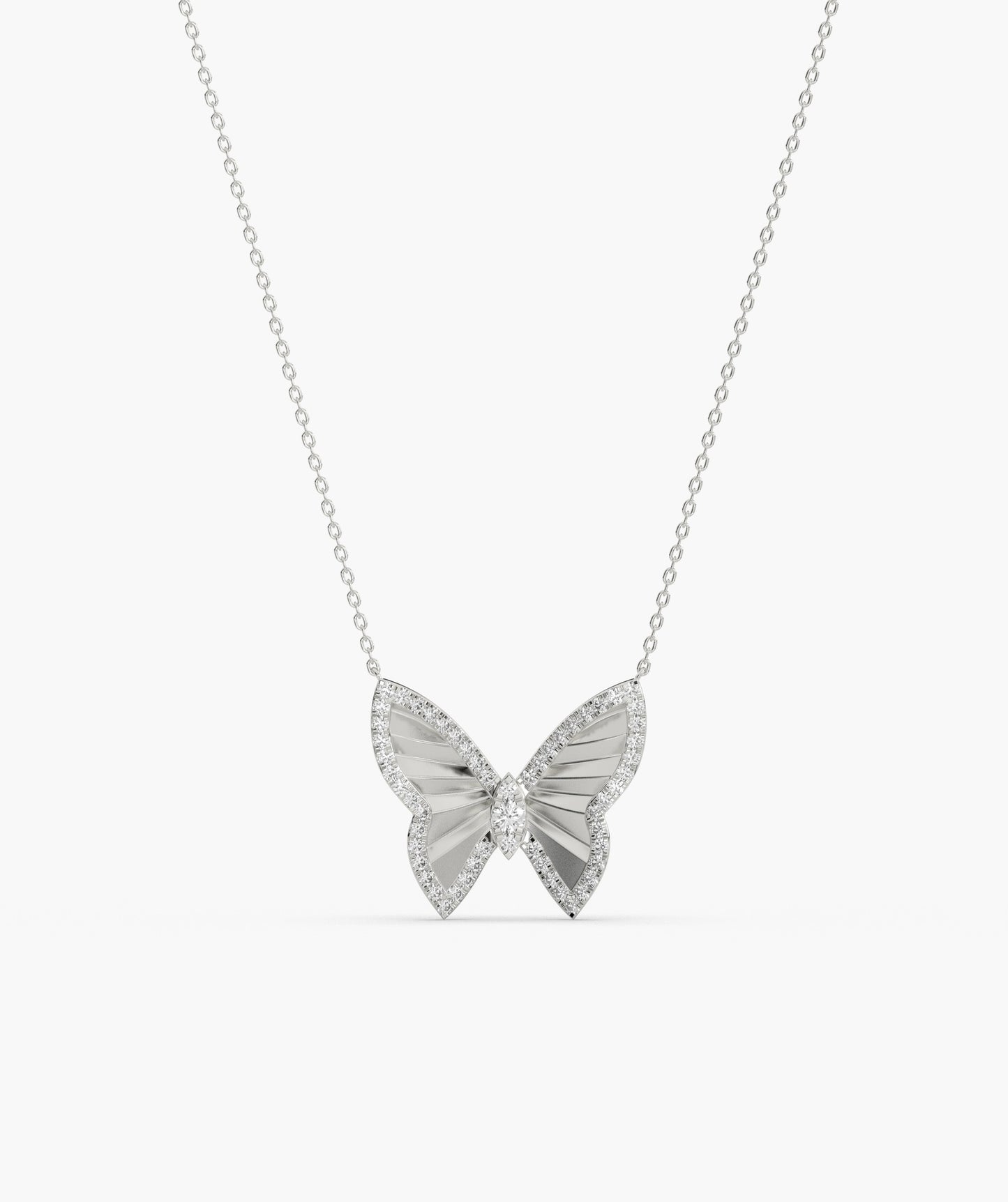 Gleaming Butterfly Charm Necklace