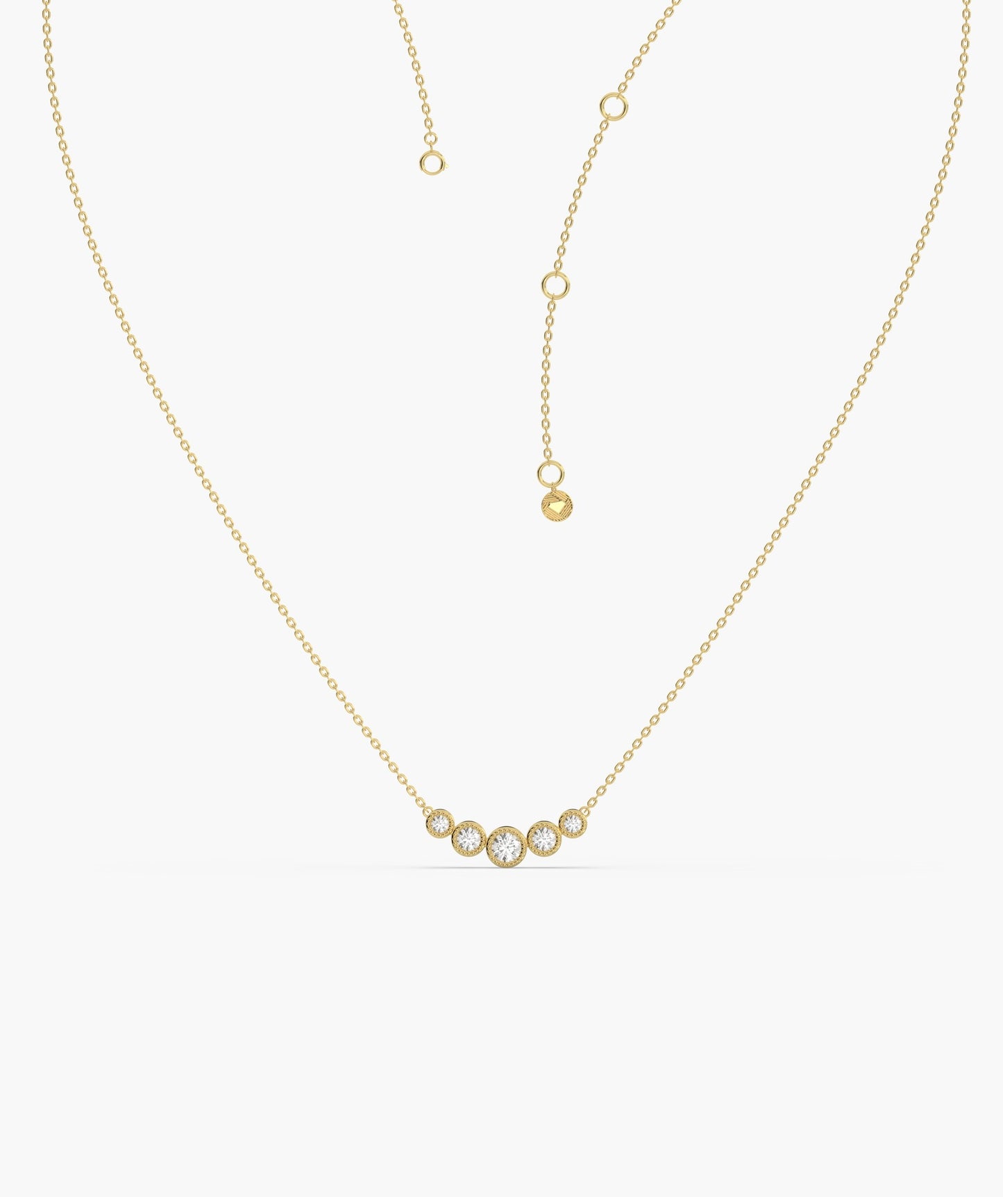 Bezel-Set Diamond Necklace