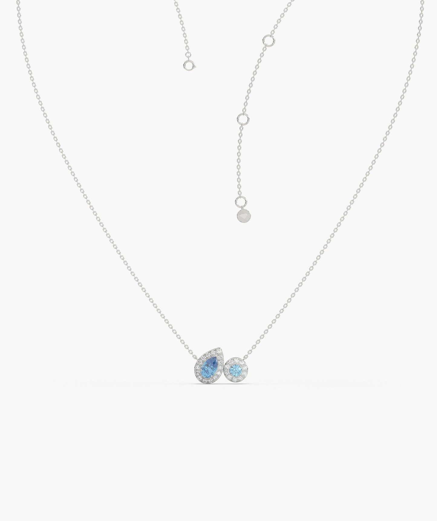 Dazzling Blue Duo Gold Necklace