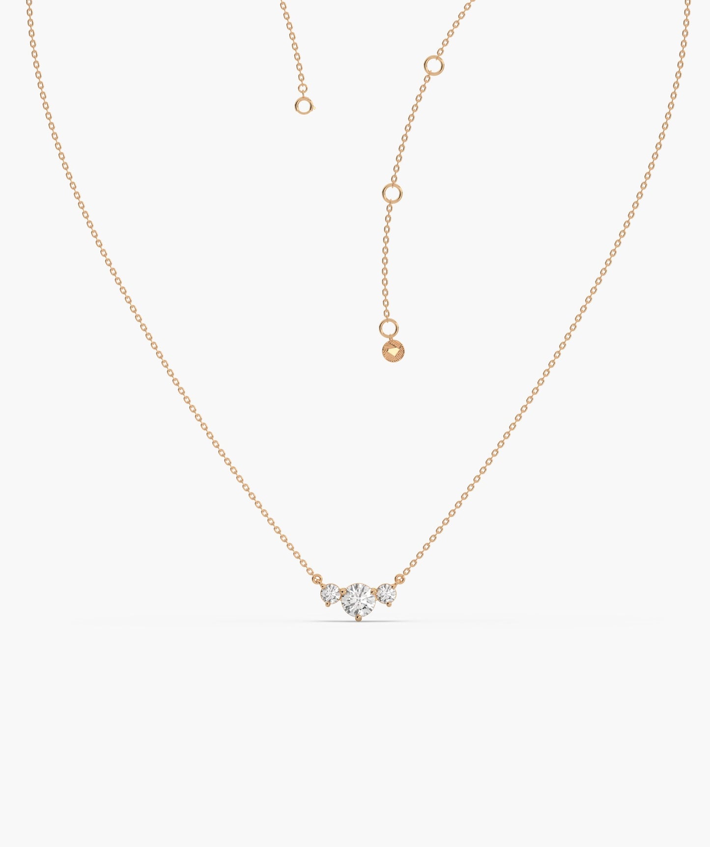 Triple Brilliance Gold Necklace