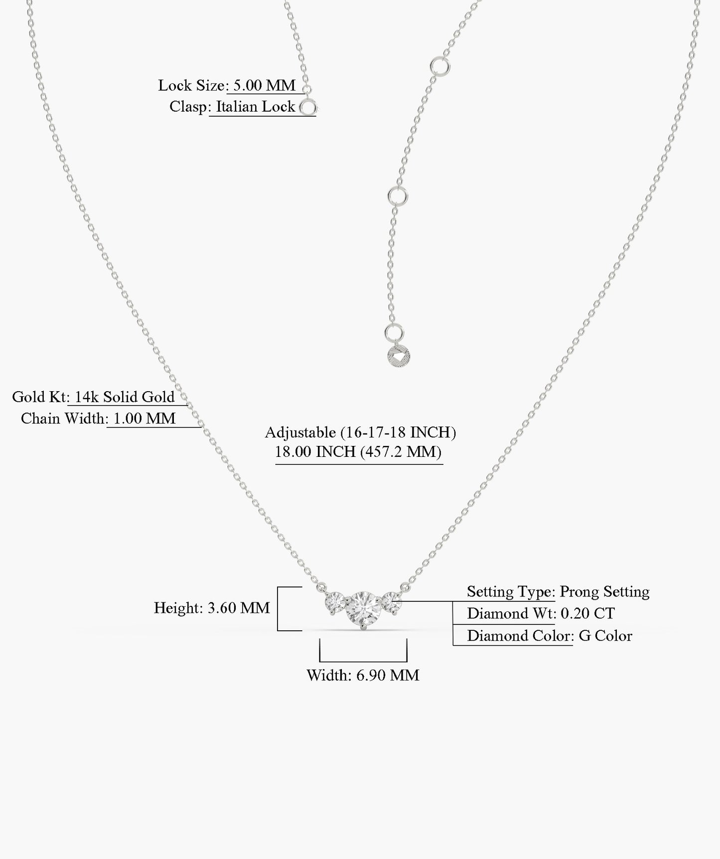 Triple Brilliance Gold Necklace
