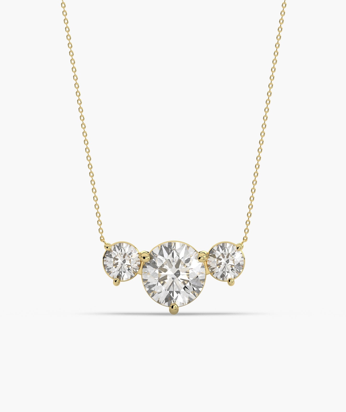 Triple Brilliance Gold Necklace