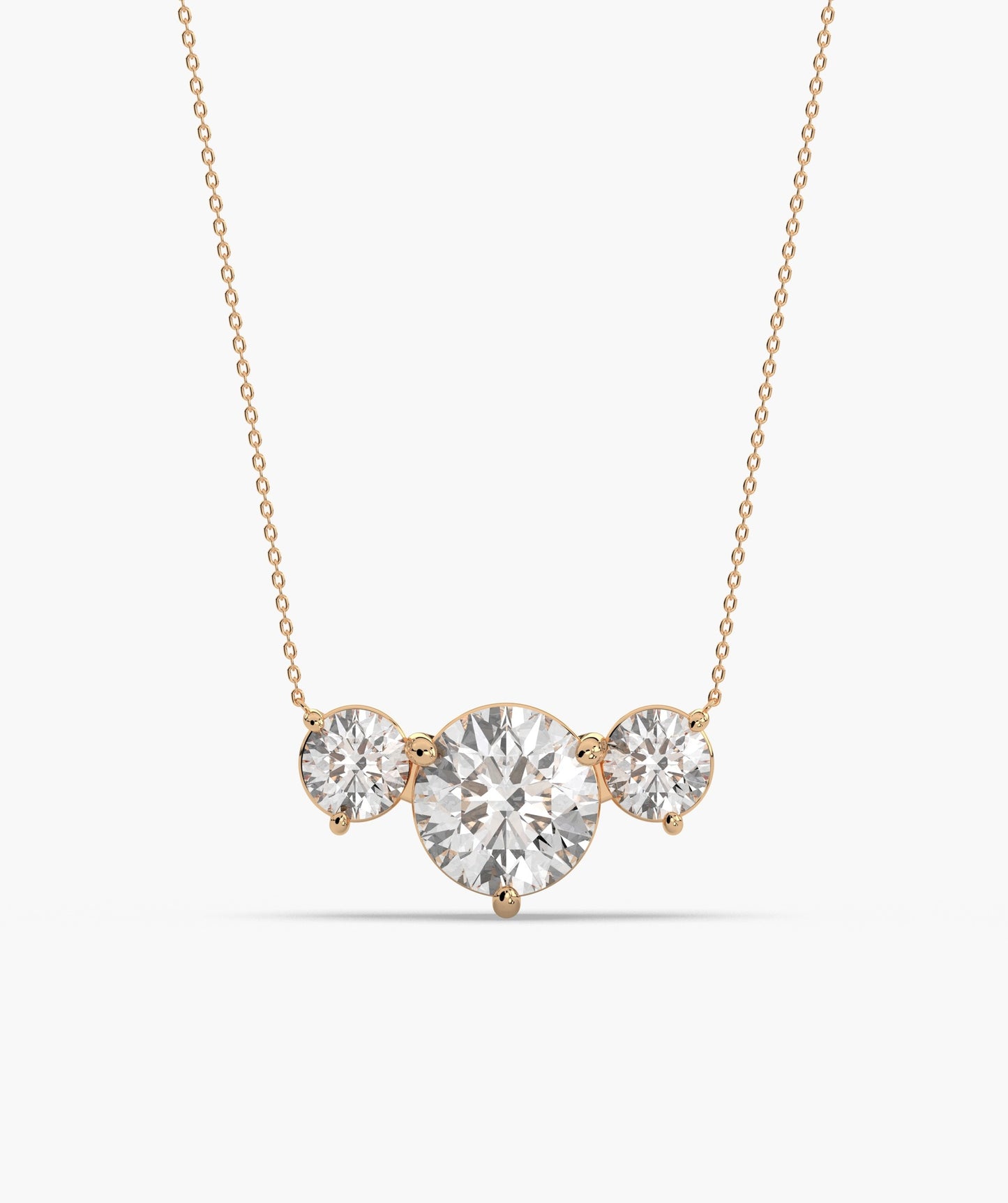 Triple Brilliance Gold Necklace