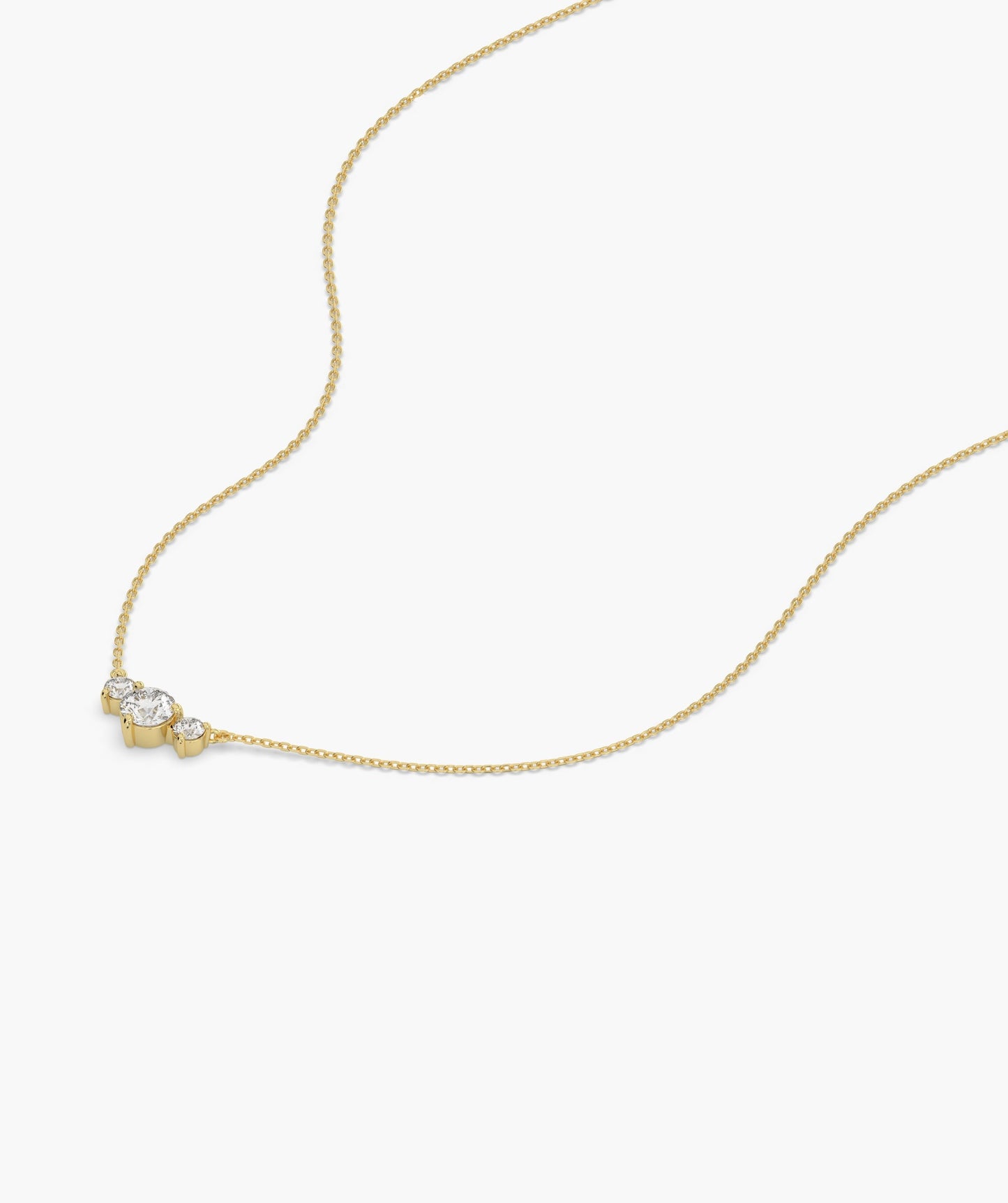 Triple Brilliance Gold Necklace