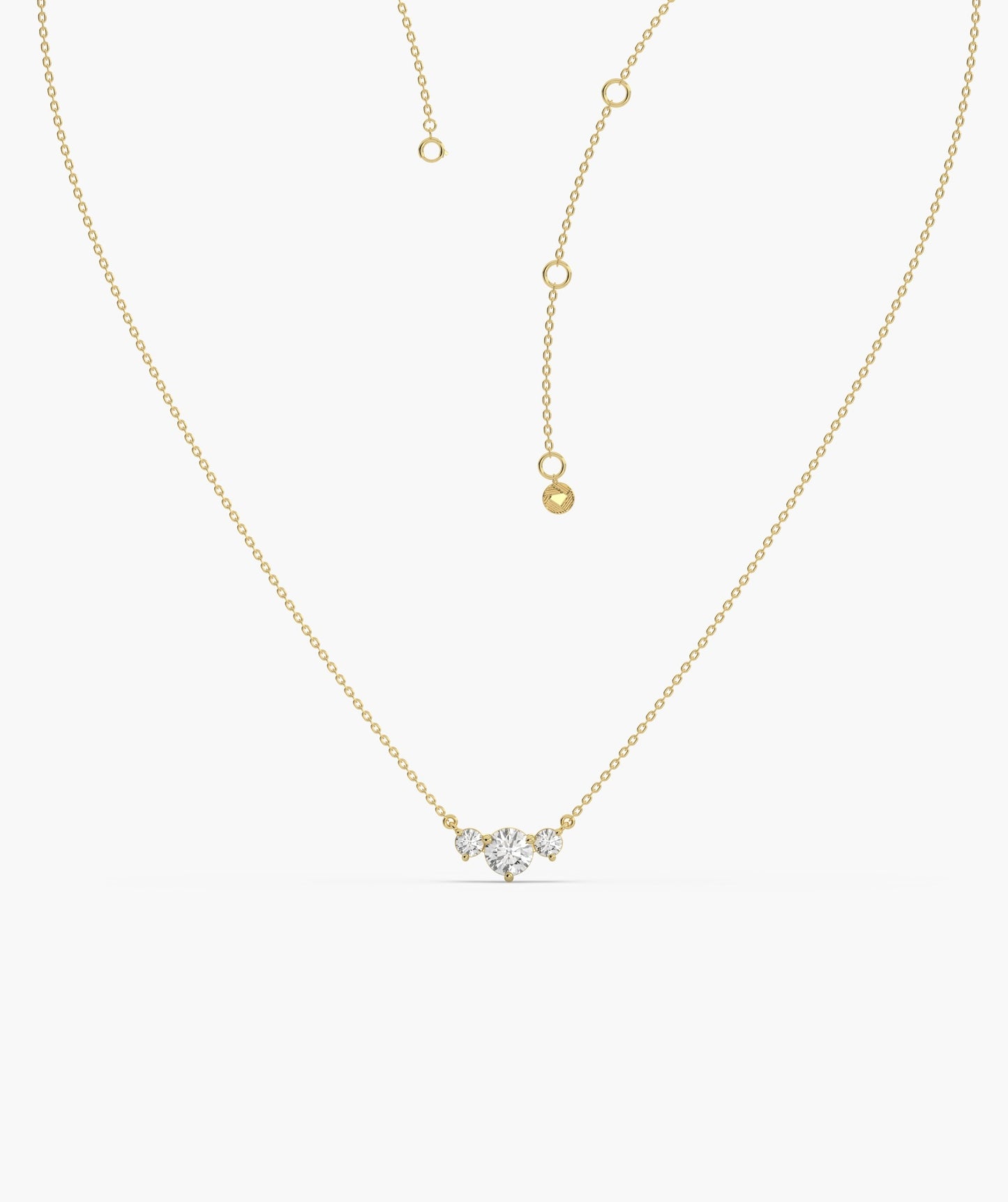 Triple Brilliance Gold Necklace