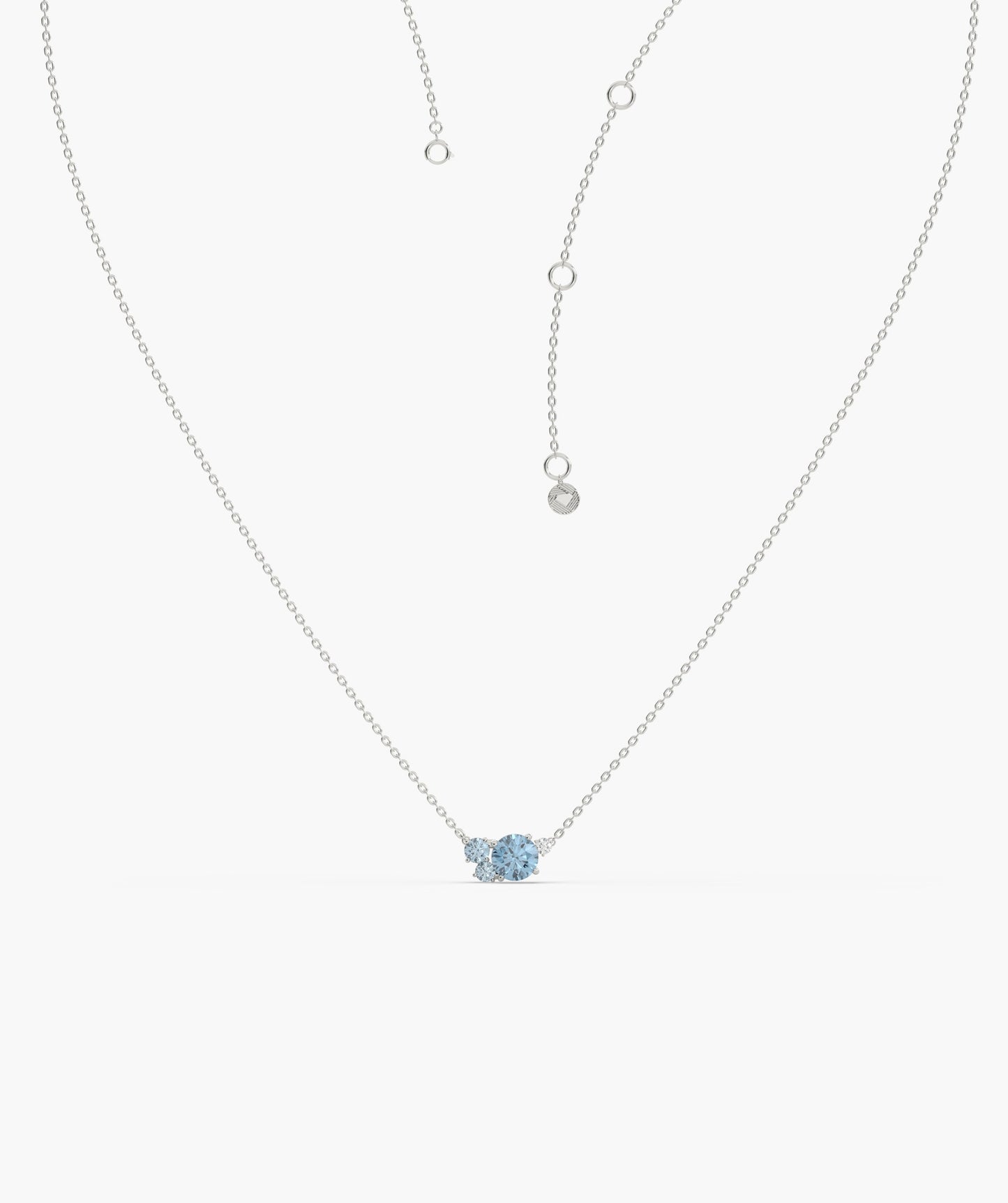 Sky Blue Sparkle Diamond Necklace