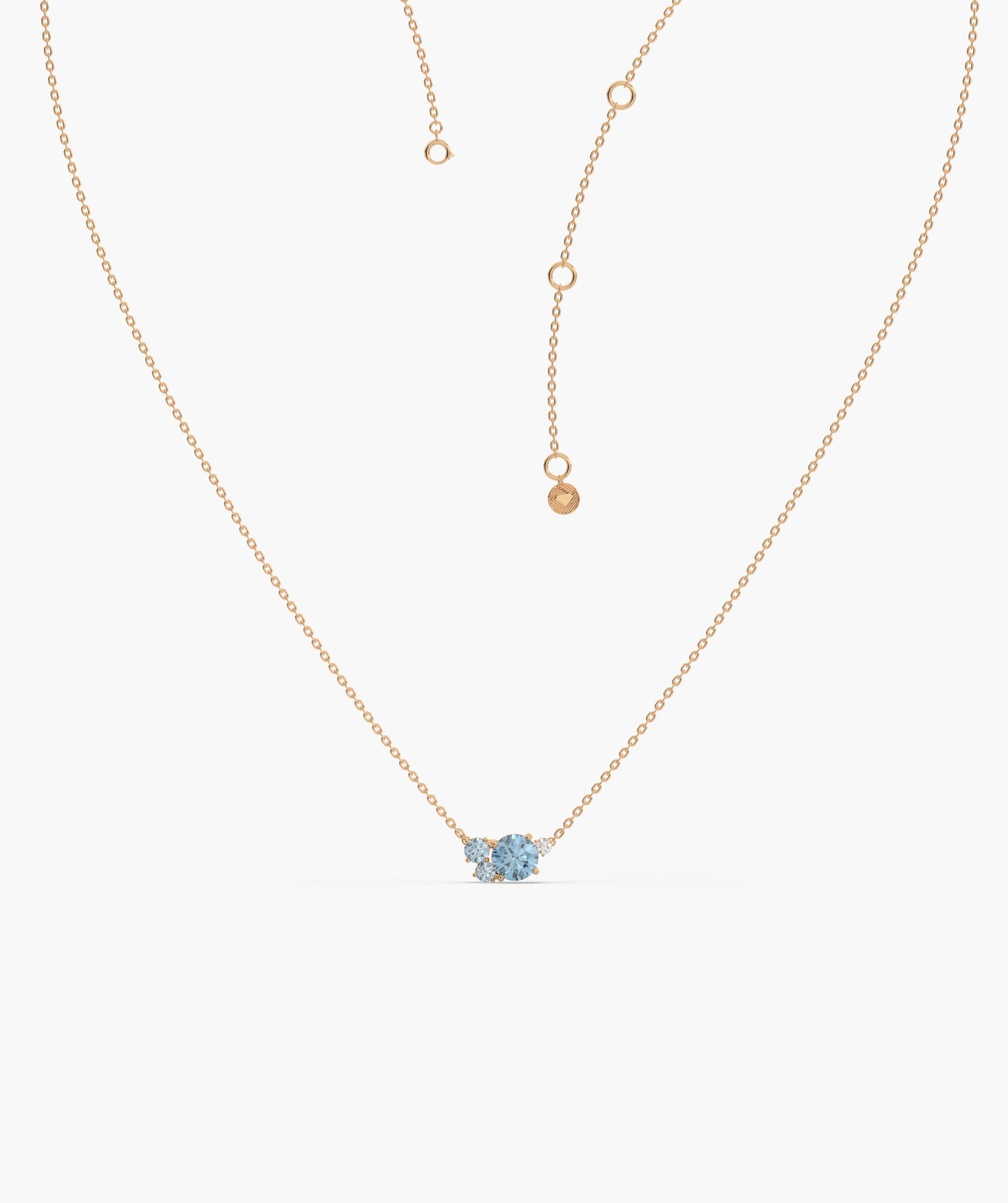 Sky Blue Sparkle Diamond Necklace