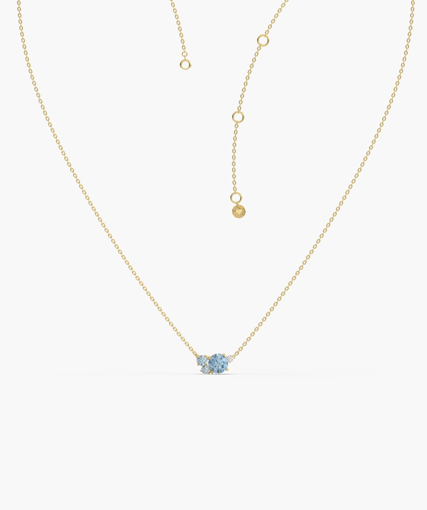 Sky Blue Sparkle Diamond Necklace