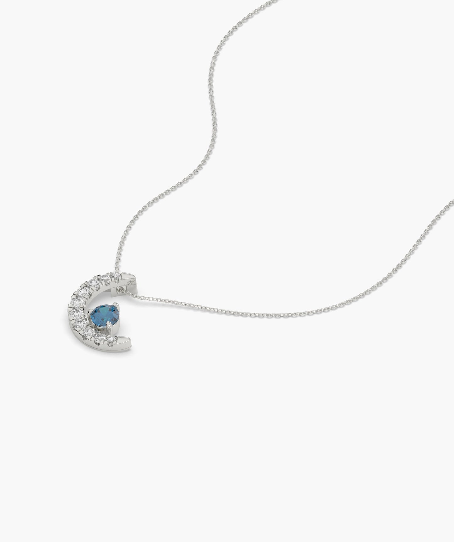 14K Gold Starry Moonlight Pendant