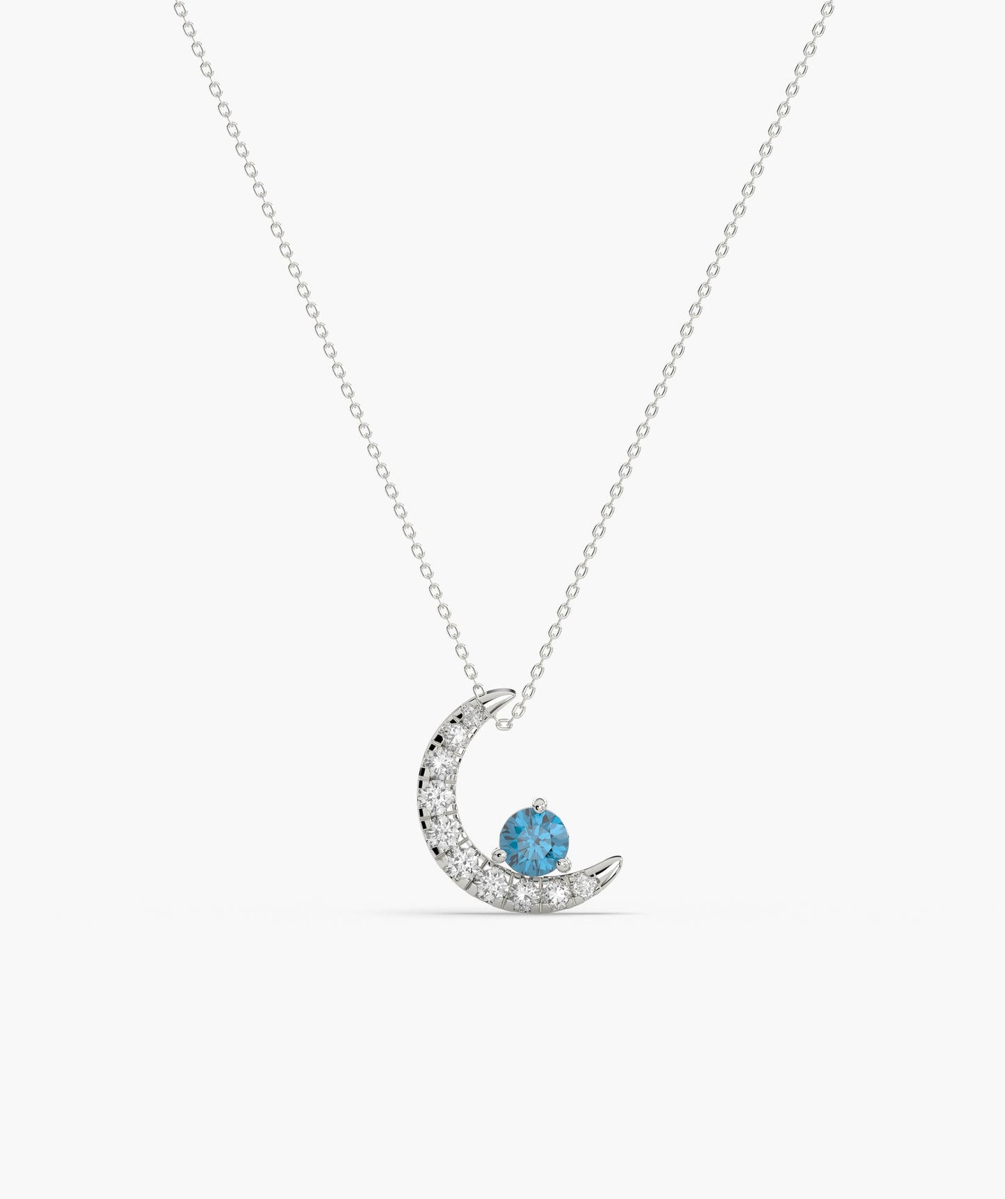 14K Gold Starry Moonlight Pendant