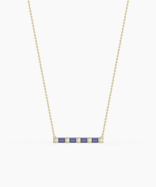 Fancy Bar Style Gold Necklace