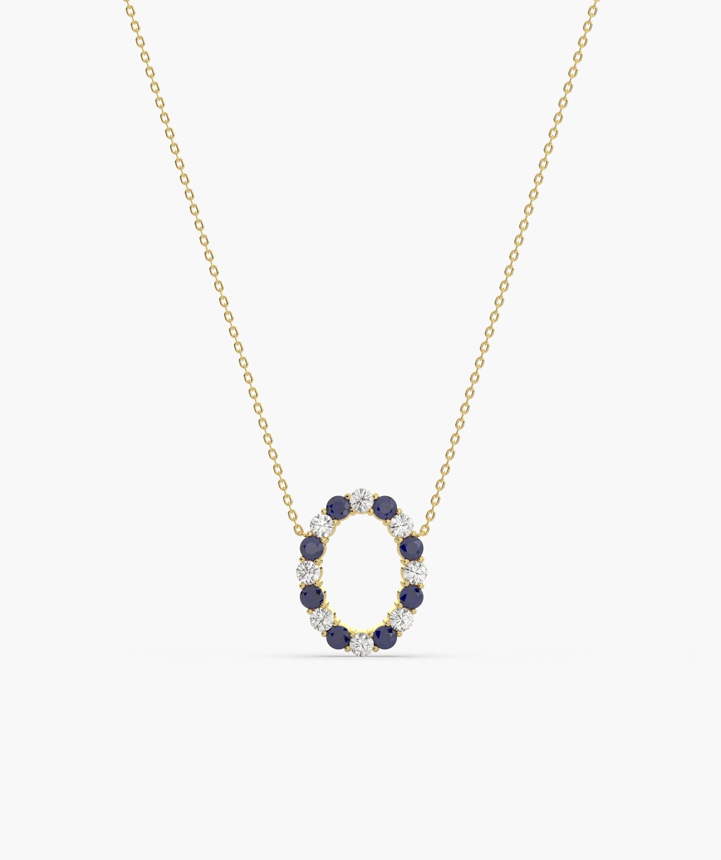 Celestial Sapphire Loop Necklace
