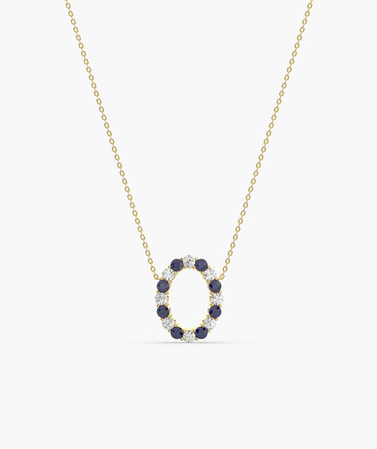 Celestial Sapphire Loop Necklace