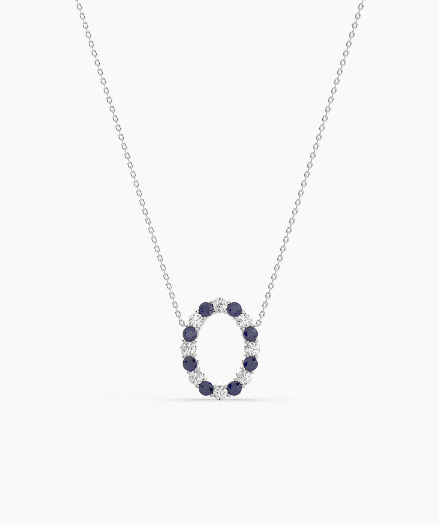 Celestial Sapphire Loop Necklace