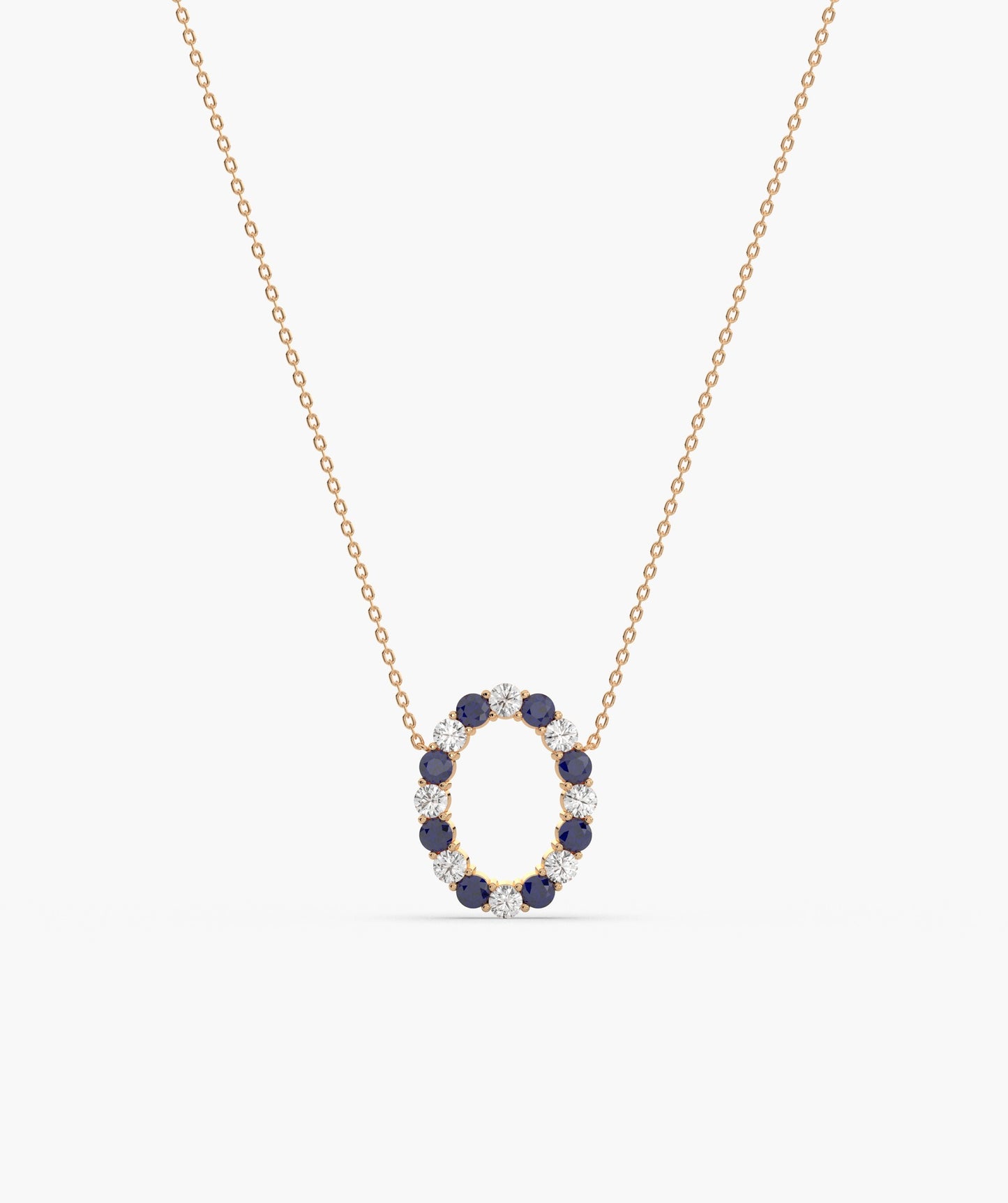 Celestial Sapphire Loop Necklace