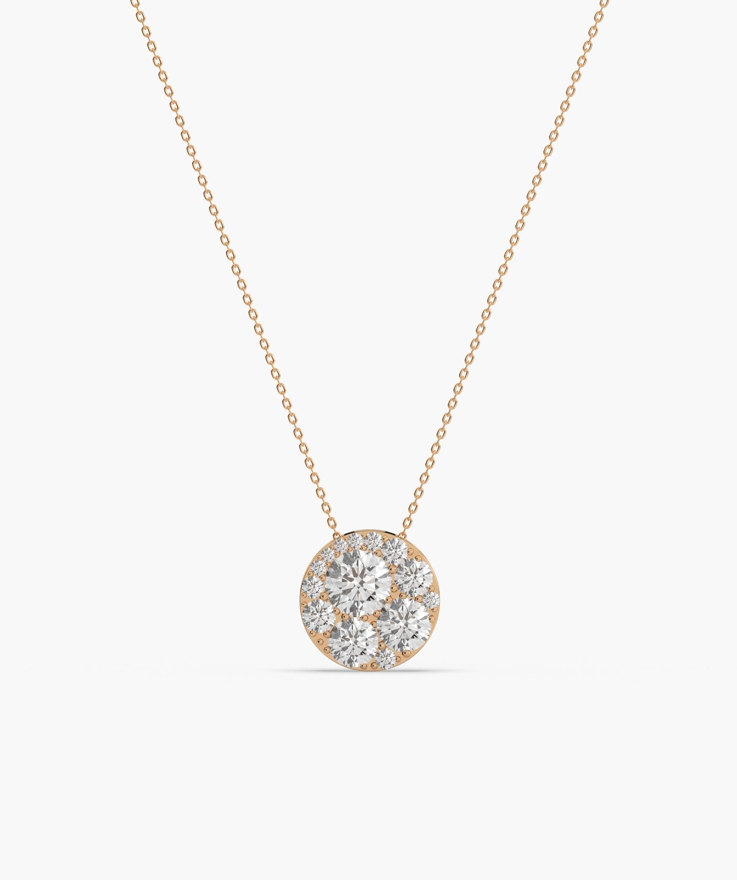 Luminous Diamond Halo Pendant