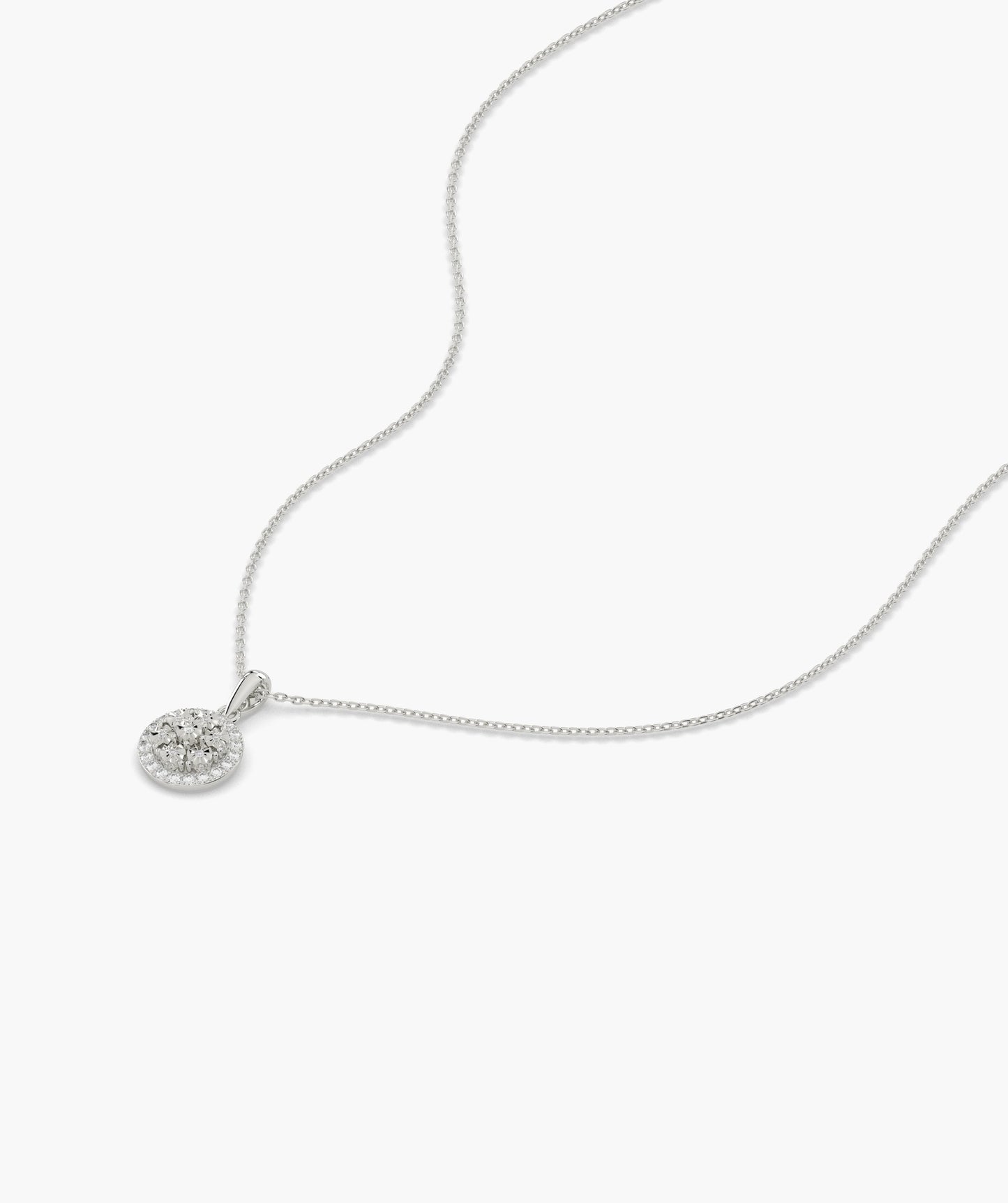 Intricate Diamond Cluster Pendant