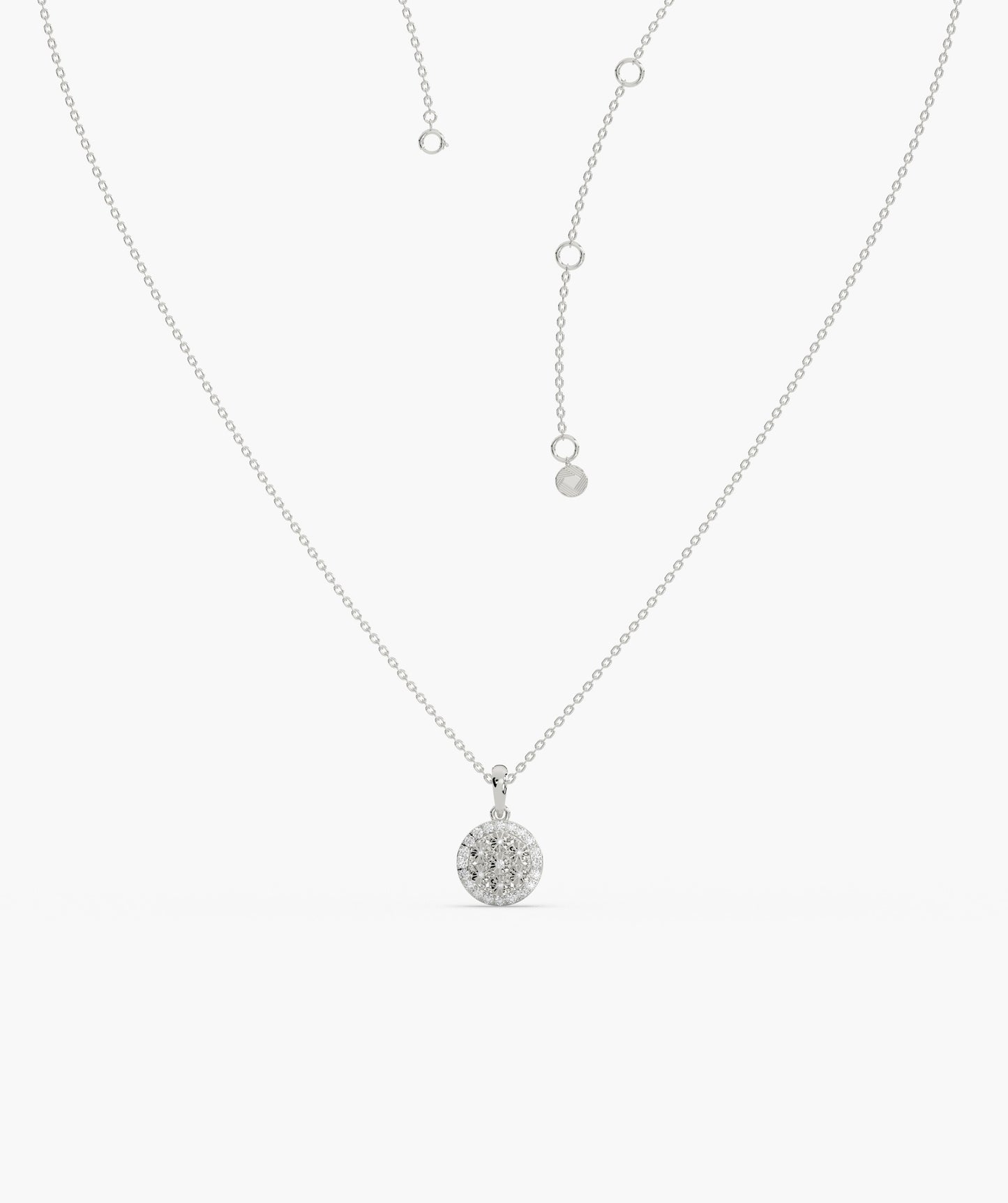 Intricate Diamond Cluster Pendant