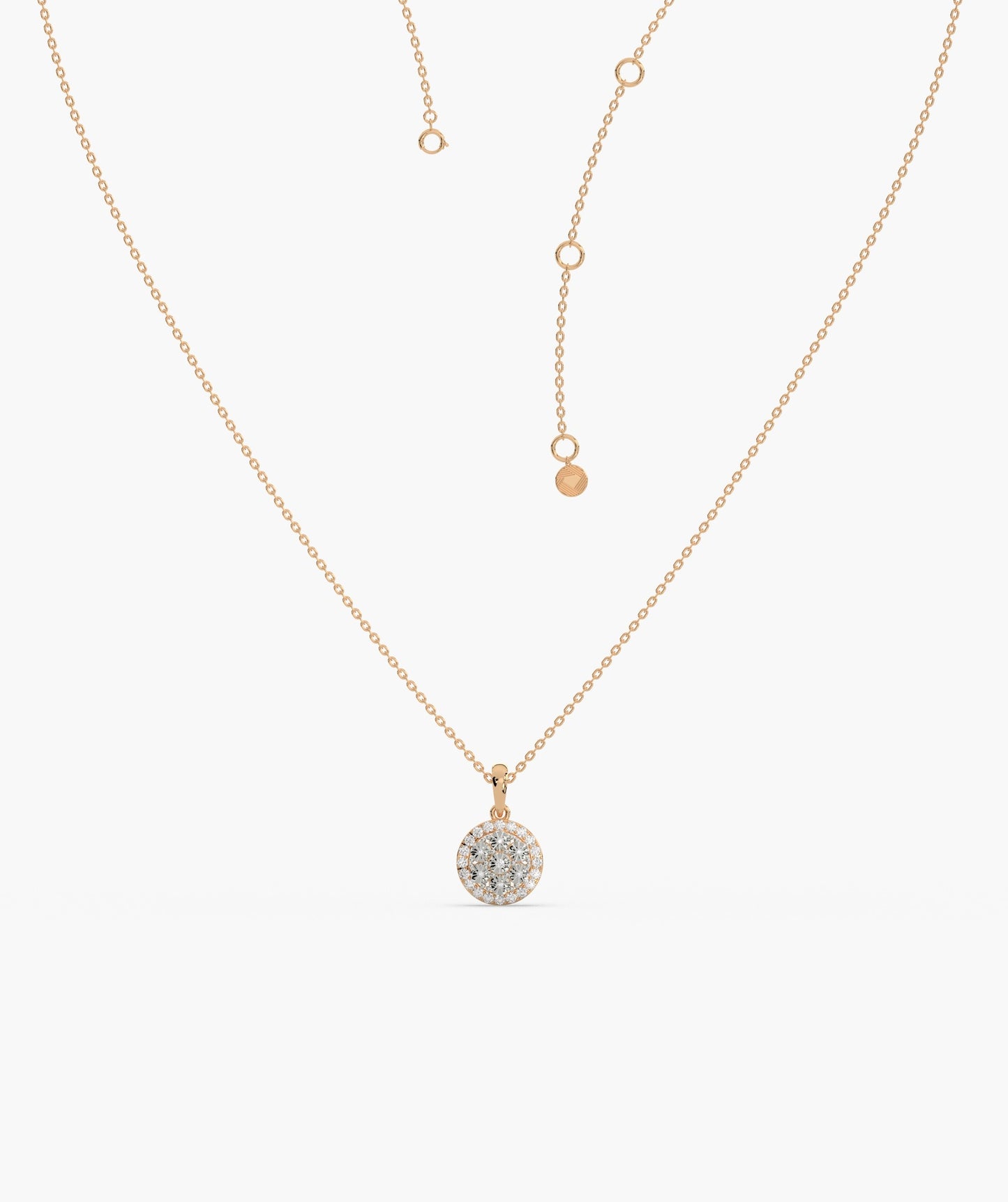 Intricate Diamond Cluster Pendant