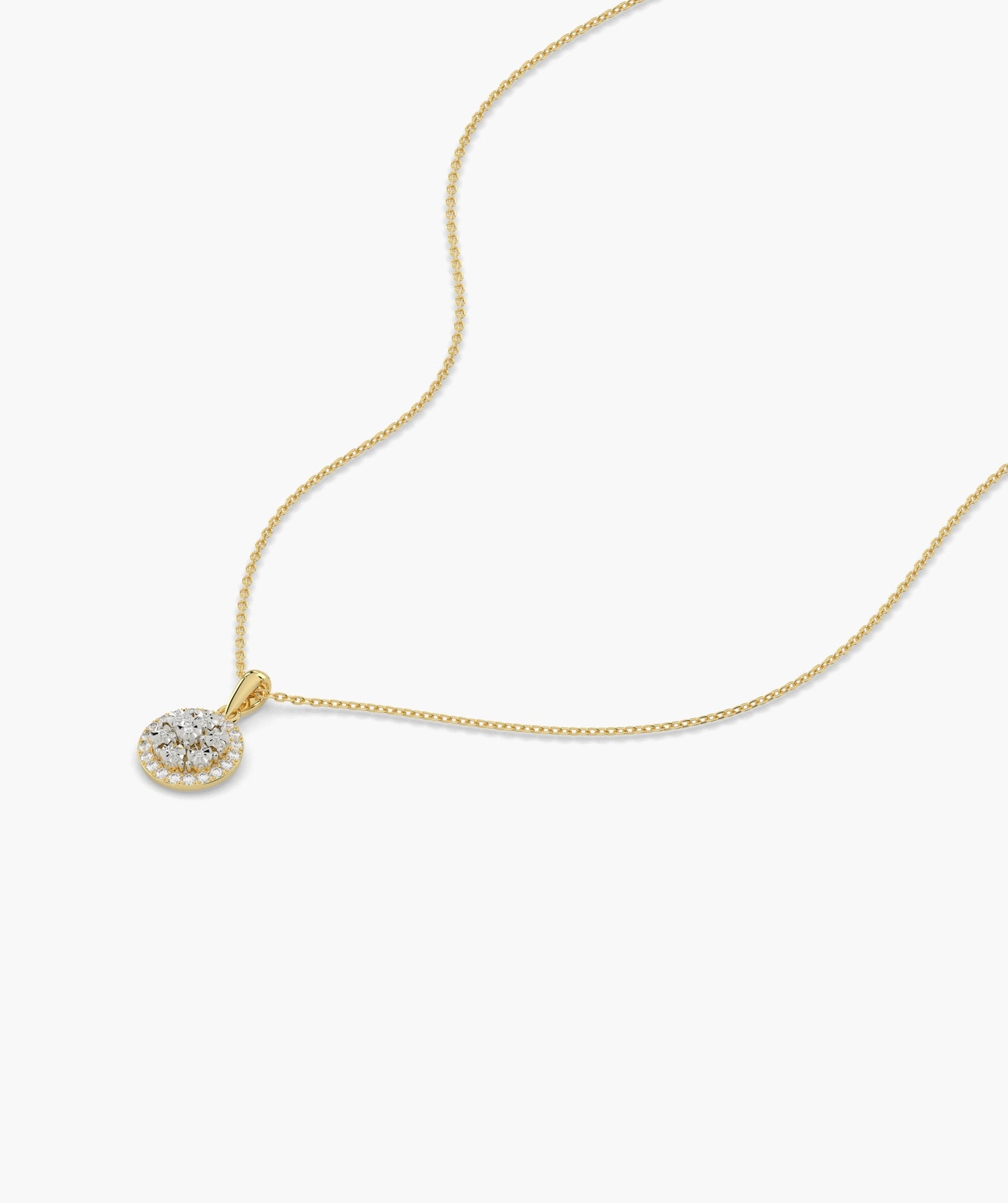 Intricate Diamond Cluster Pendant