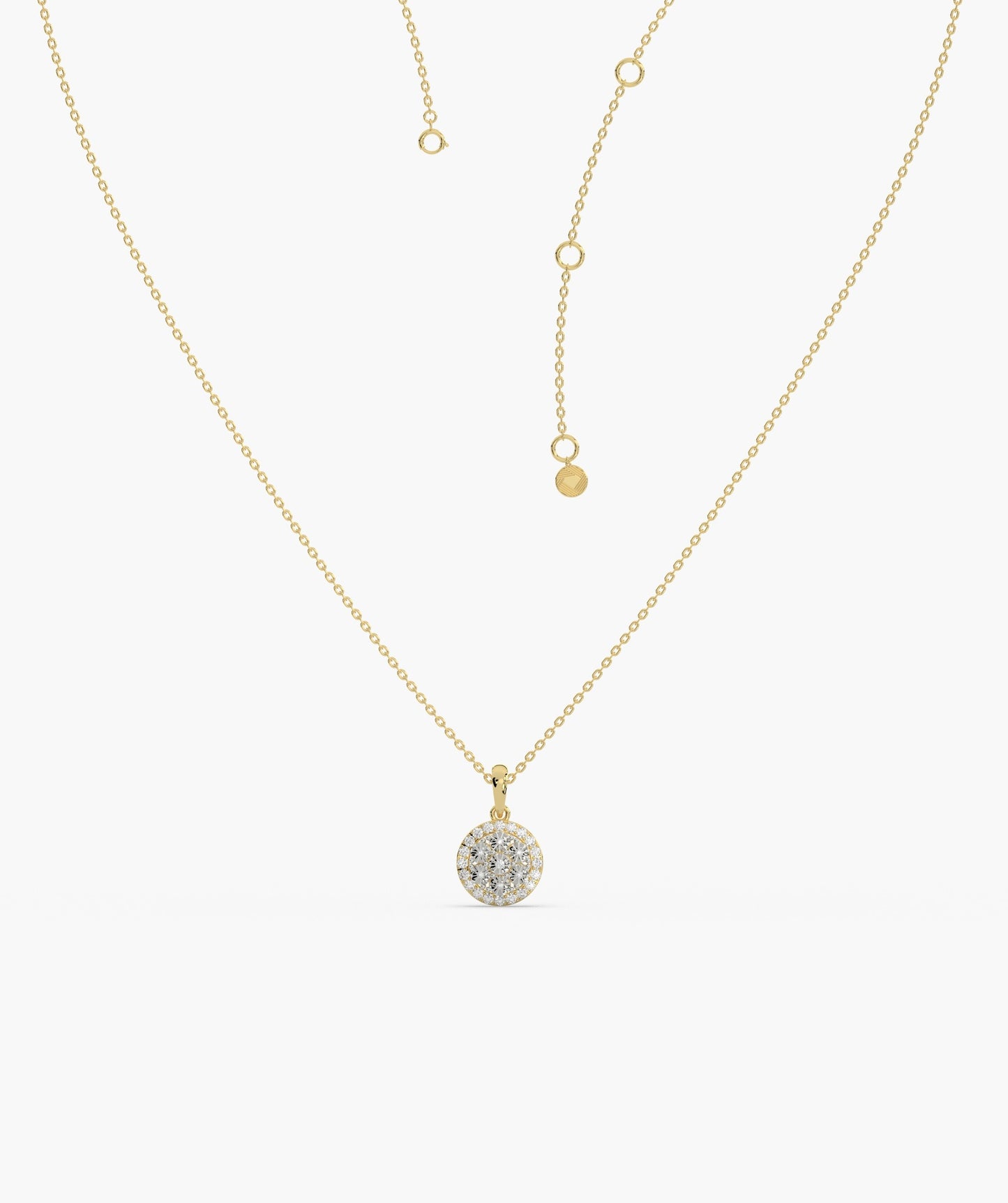 Intricate Diamond Cluster Pendant