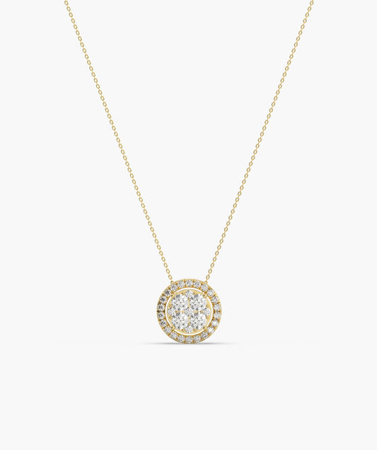 Timeless Diamond Halo Pendant
