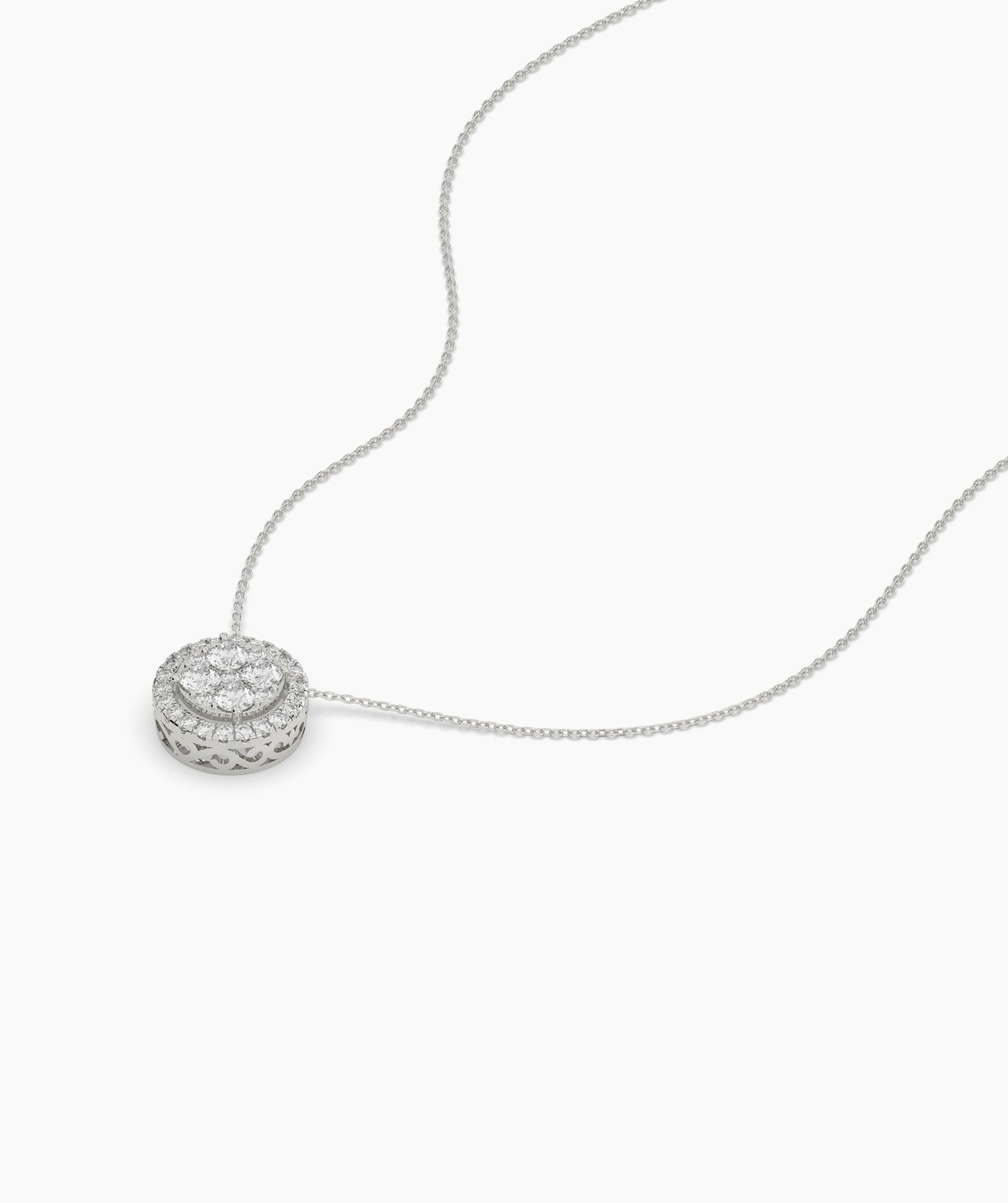 Timeless Diamond Halo Pendant
